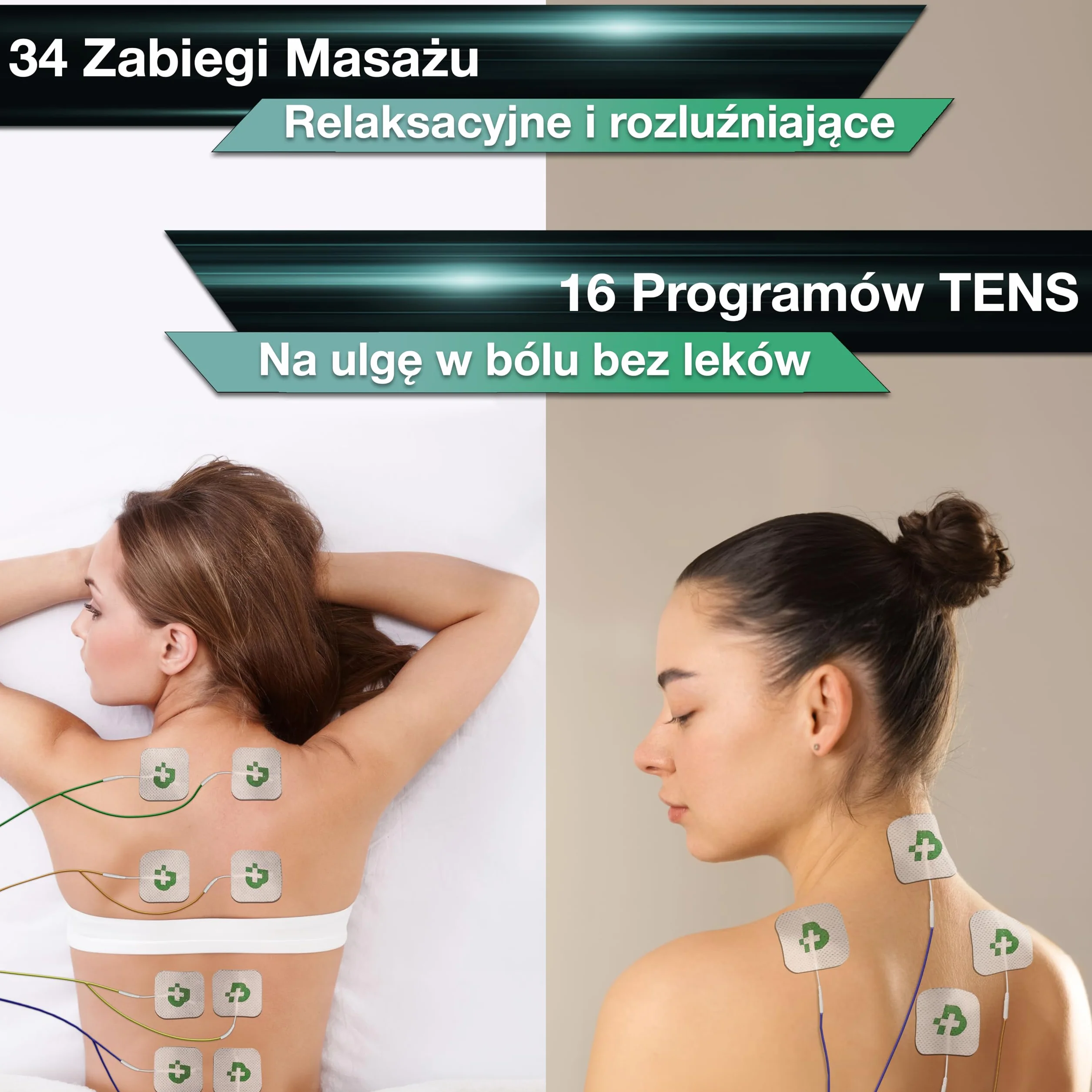Tesmed MAX 830 elektrostymulator z 20 elektrodami TENS