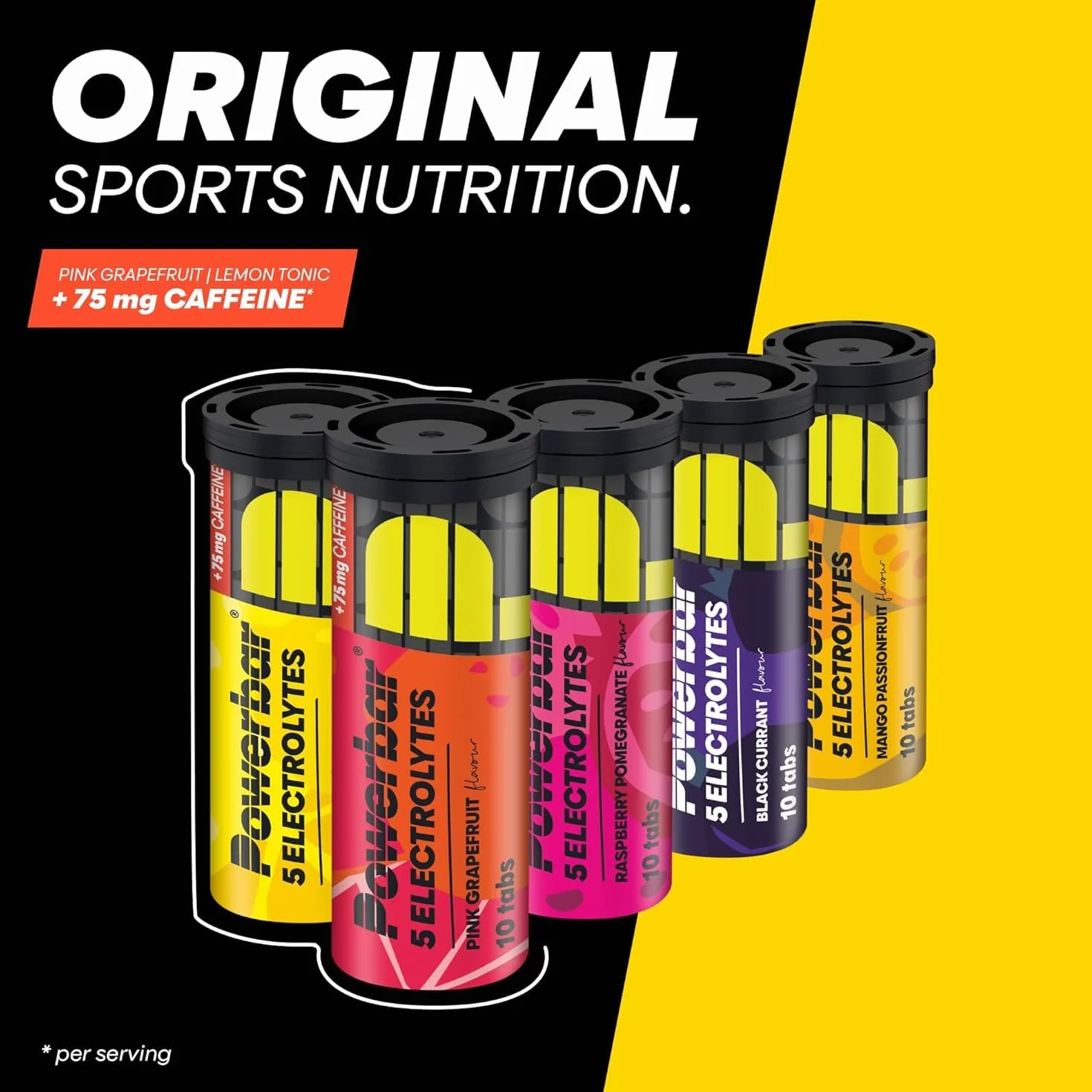 Powerbar Promo | 5 tabletek musujących Electrolytes z 5 elektrolitami | sód i magnez | sport wytrzymałościowy | wegetariańskie | po 10 tabletek musujących na tubkę