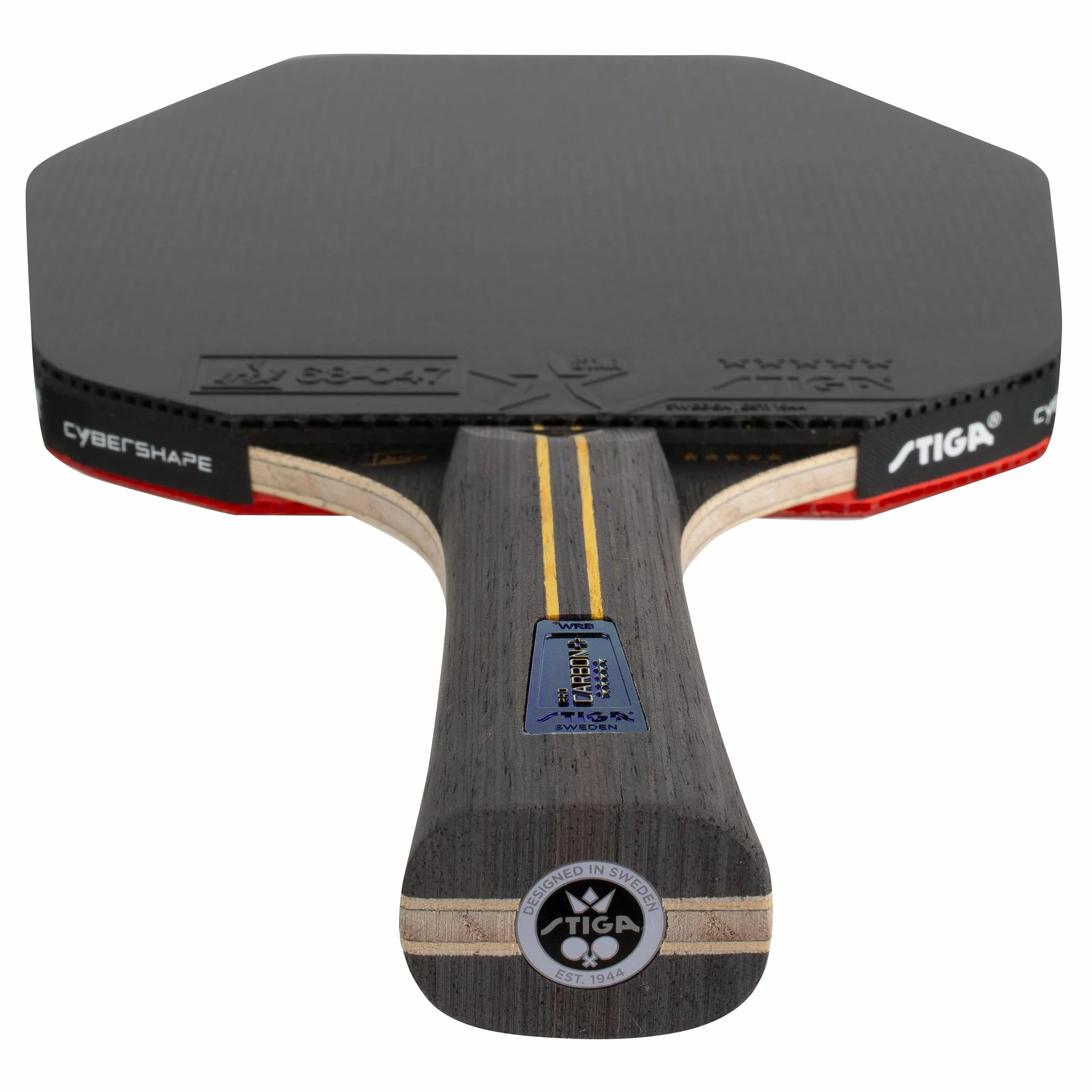 STIGA Pro Carbon Plus Cybershape Truls Edition kij do tenisa stołowego 5-gwiazdkowy, technologia Touch Carbon, gumy STAR5 ITTF