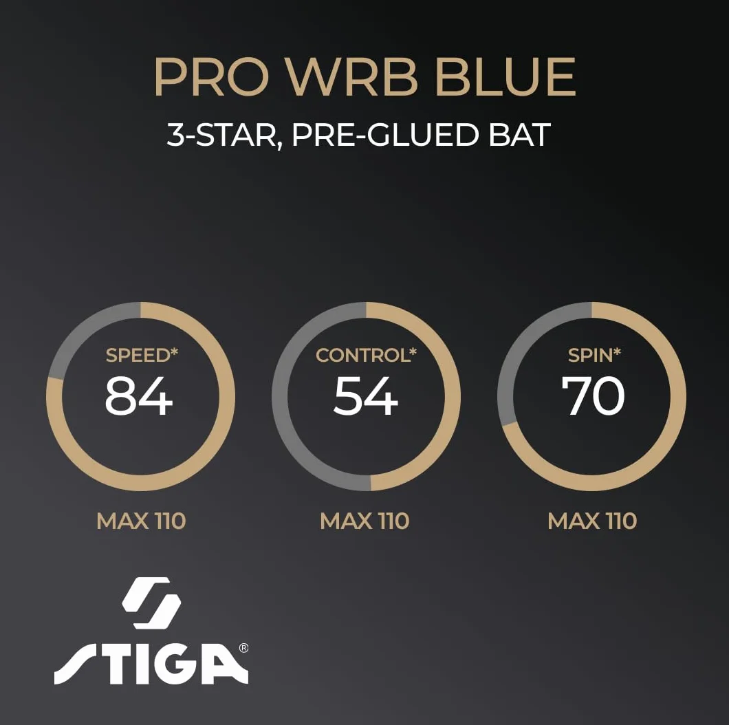 STIGA Pro WRB Blue Edition 3-gwiazdkowy kij do tenisa stołowego ITTF