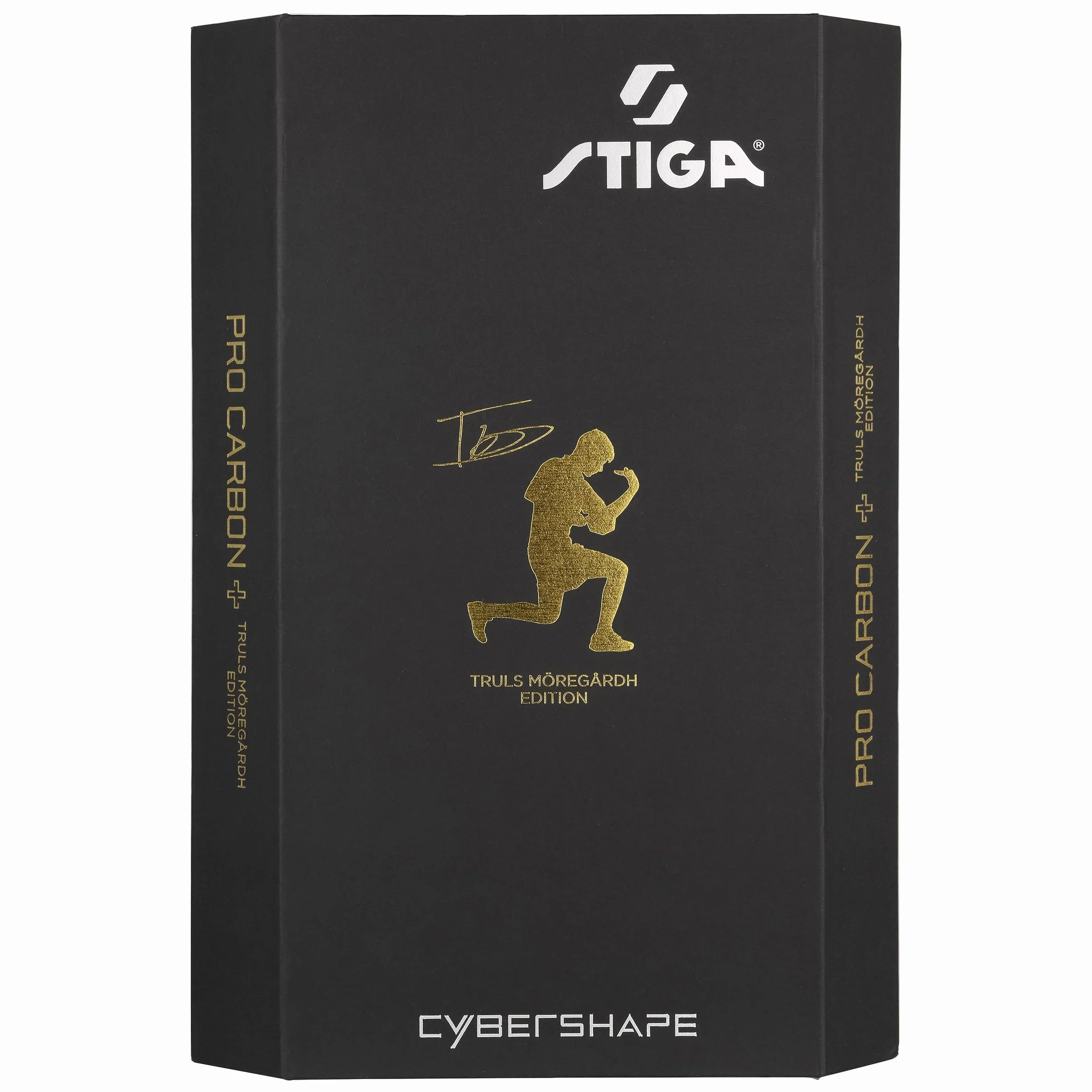 STIGA Pro Carbon Plus Cybershape Truls Edition kij do tenisa stołowego 5-gwiazdkowy, technologia Touch Carbon, gumy STAR5 ITTF