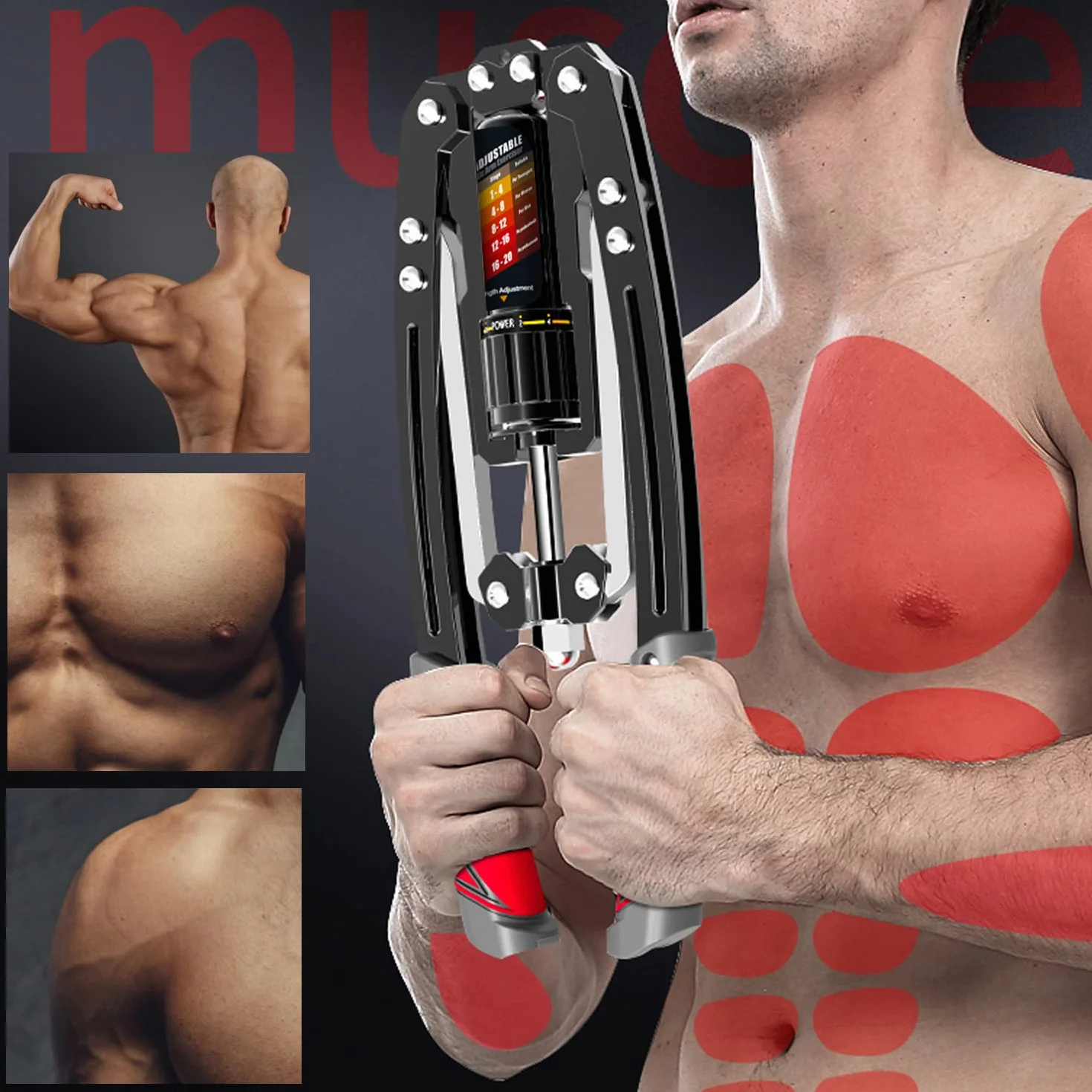 EAST MOUNT Twister Arm Exerciser Regulowana moc hydrauliczna 10-199.6 kg Ekspander klatki piersiowej Sprzęt fitness do treningu mięśni ramion