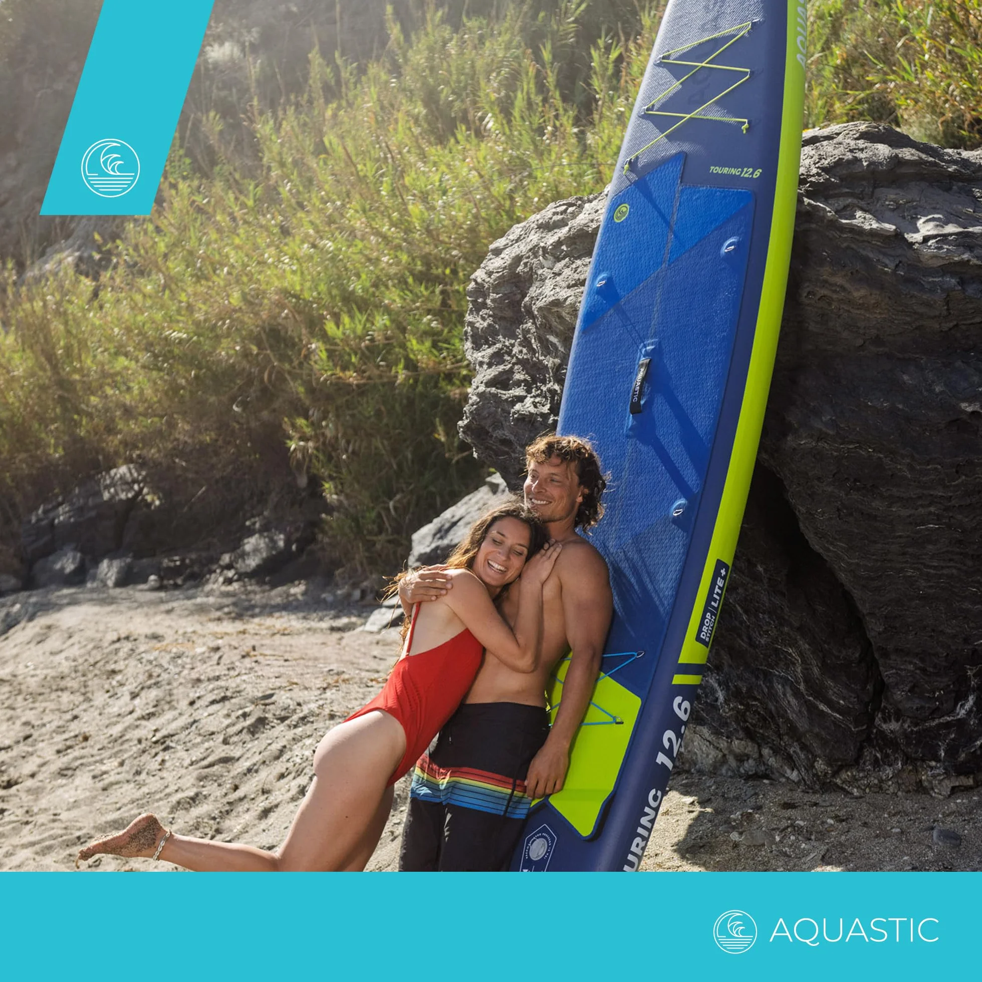 AQUASTIC Touring nadmuchiwana deska SUP 12'6" Drop Stitch Lite 2600 g/m² PCW 381 x 76 x 15 cm 355 l