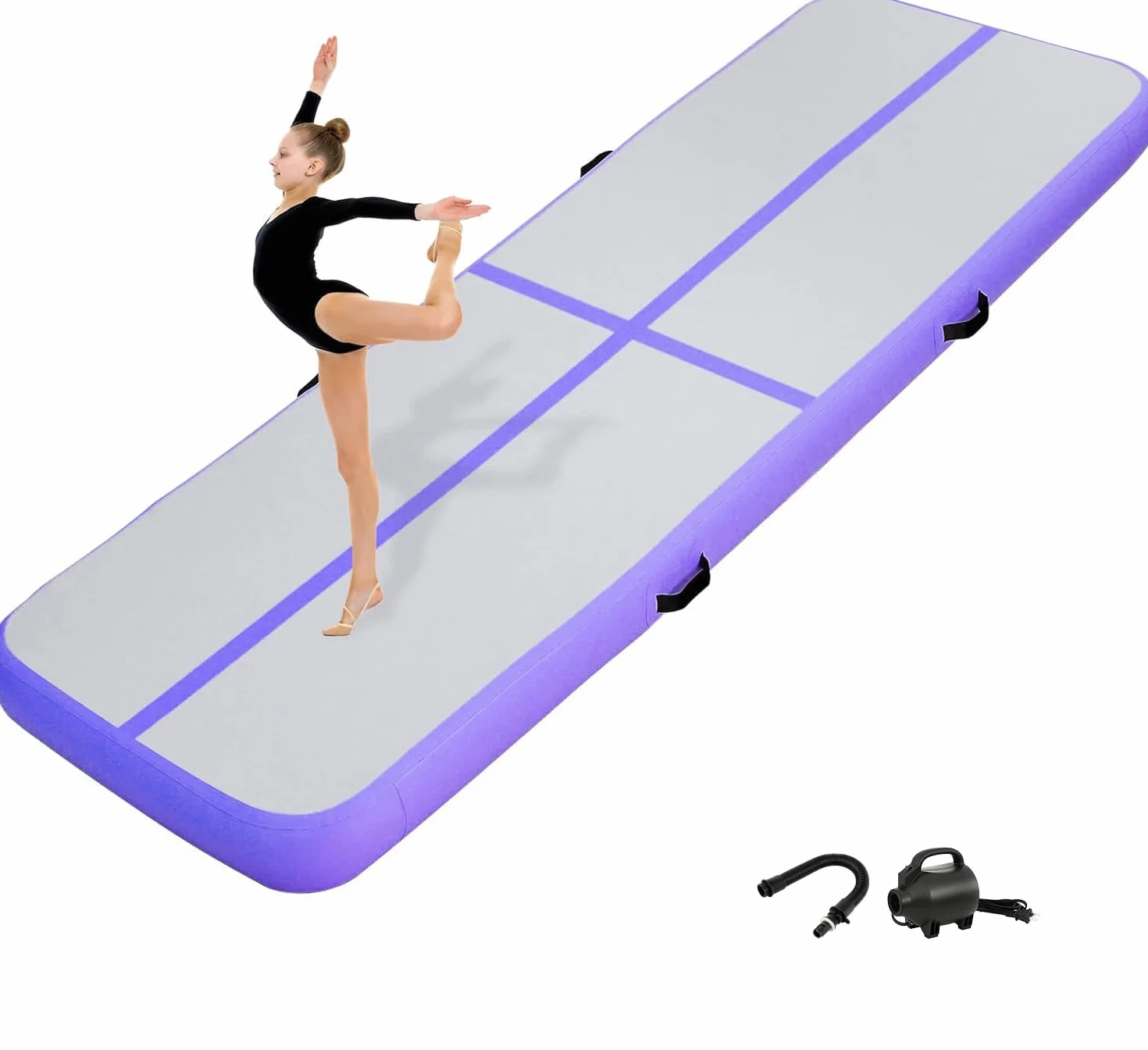 Mata do tumblingu nadmuchiwana 10 cm grubości 2 m długości z pompką