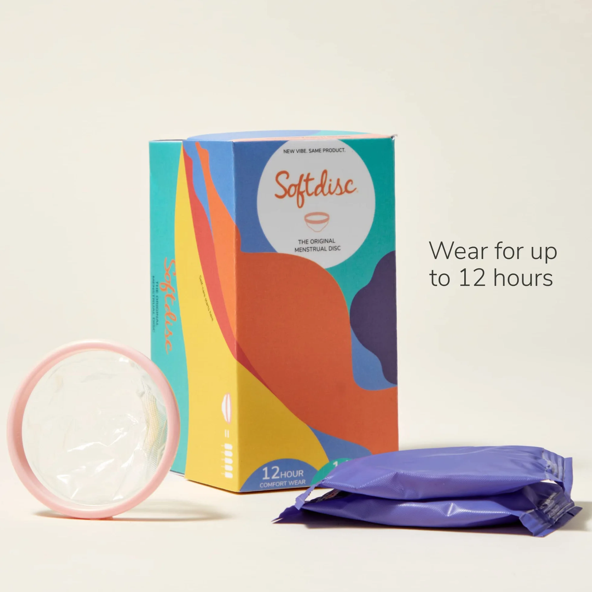 Softdisc Menstrual Discs | jednorazowe dyski z okresem czasu | alternatywa dla tamponu, bandaża lub kubka | pojemność 5 super tamponów | 14 sztuk