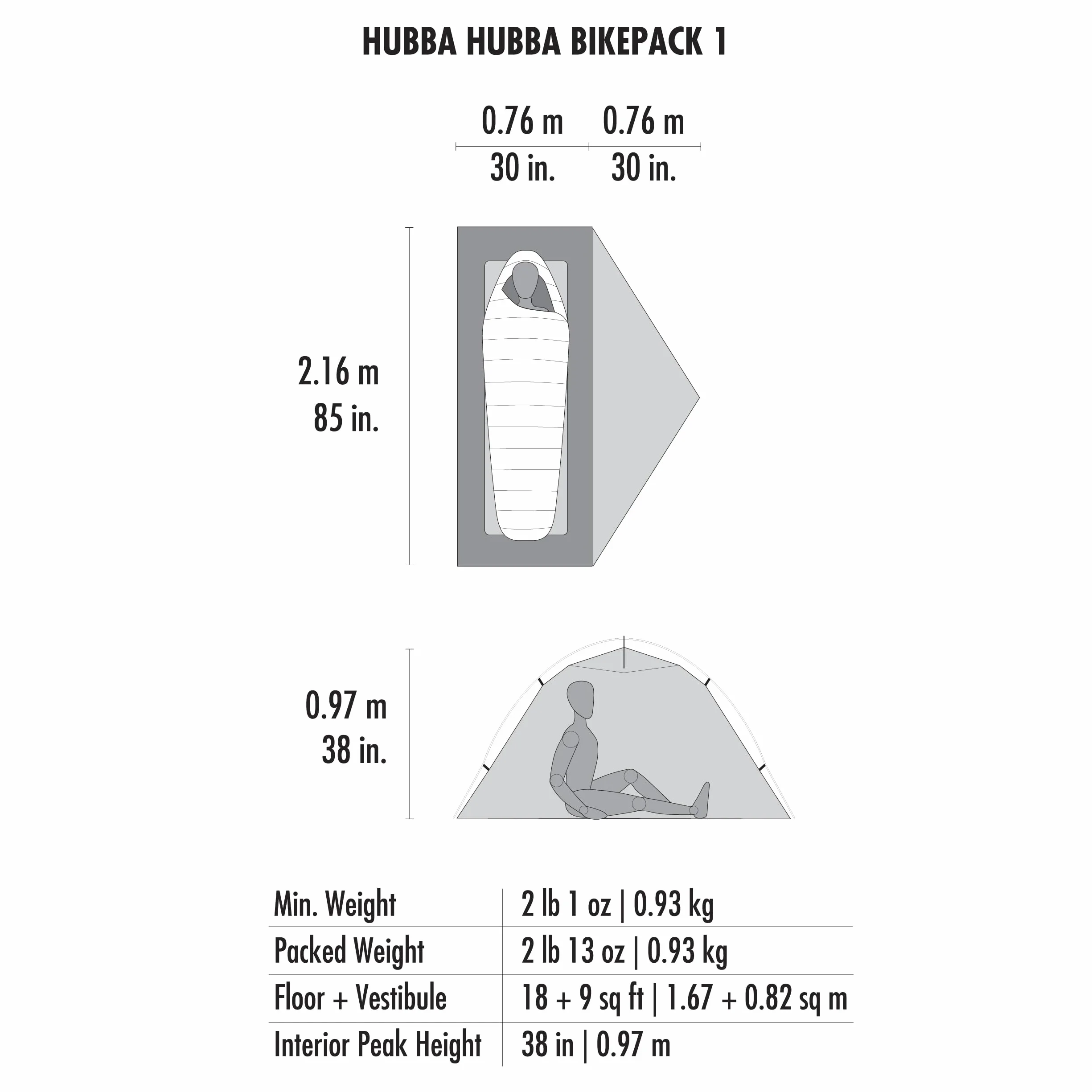 MSR Hubba Hubba Bikepack 1 zielony