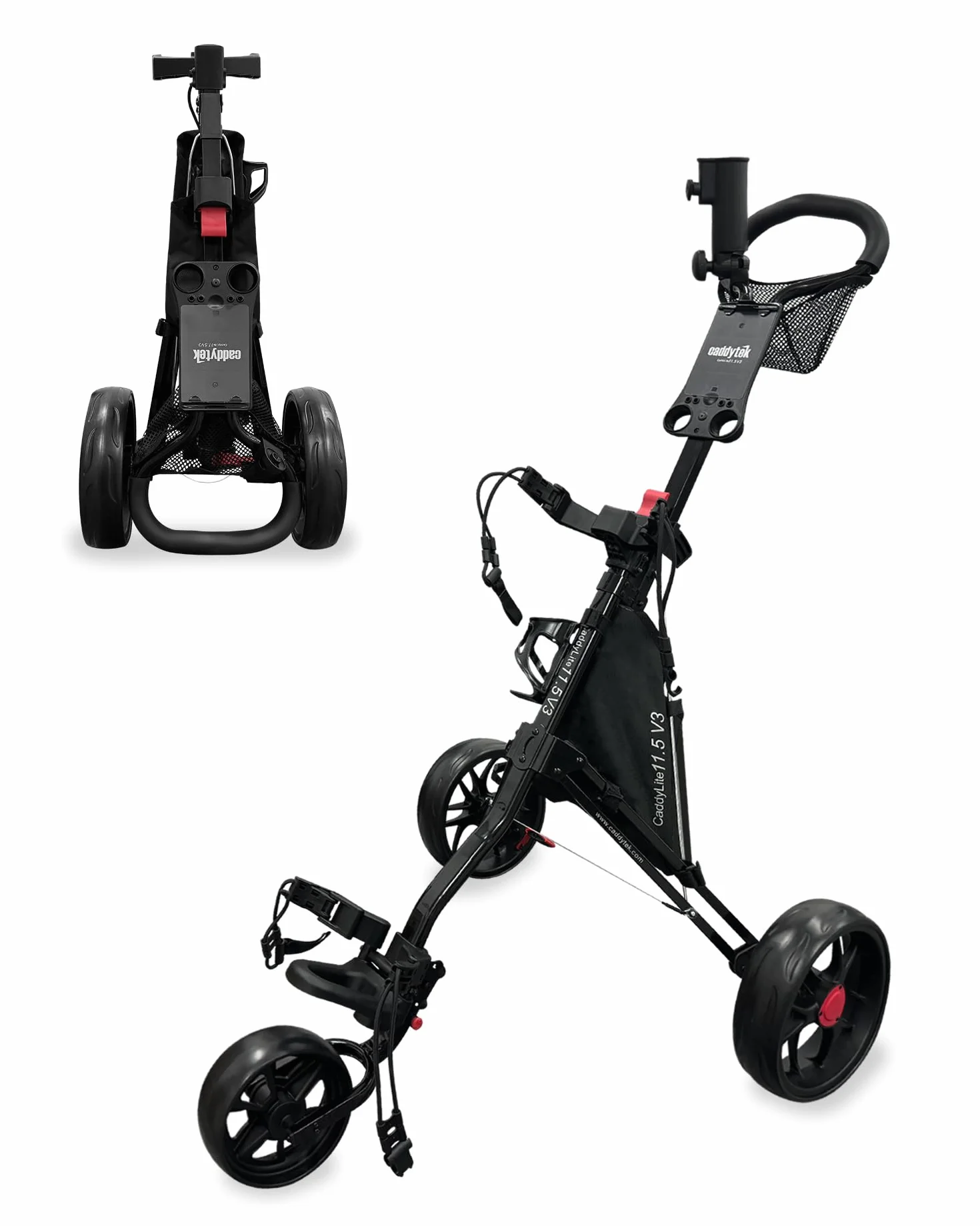 Caddytek CaddyLite 11,5 V3 wózek golfowy z 3 kołami - SuperLite Deluxe, lekki, łatwy do złożenia wózek