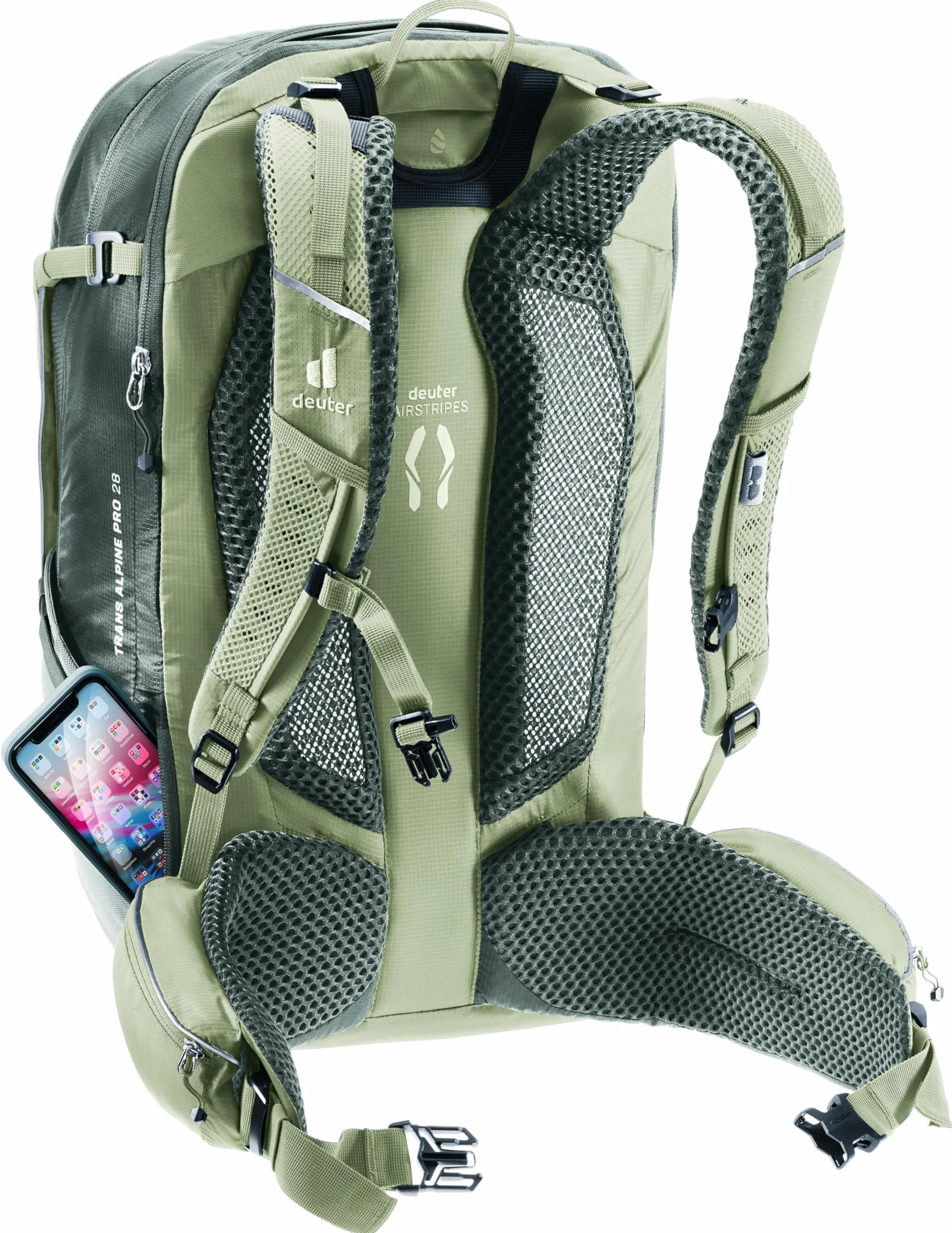 deuter Trans Alpine Pro 28 plecak rowerowy, Grove-ivy, 28 L, Minimalistyczny