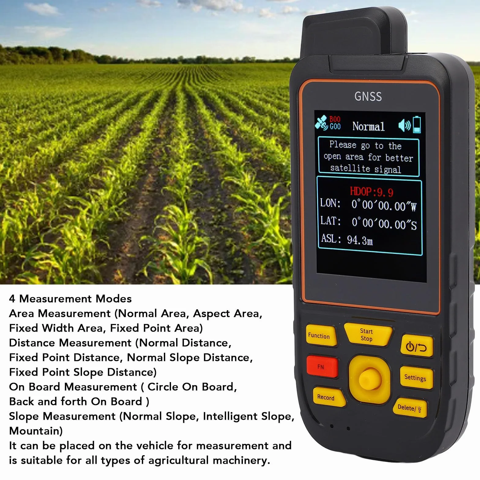 Ręczny Miernik Gruntu GPS, Miernik Geodezyjny D6E Odbiornik GNSS Miernik Gruntu GPS Dokładność 2 M