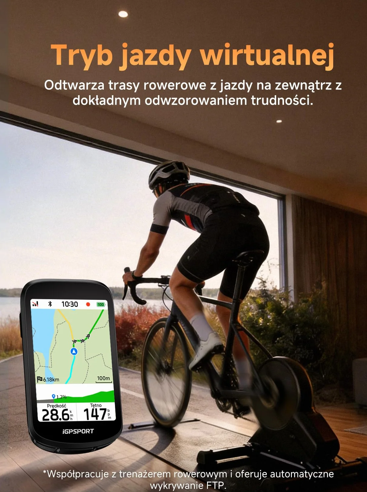 iGPSPORT BSC500 Licznik Rowerowy GPS, Ekran Dotykowy 3,3", Nawigacja Głosowa, iClimb 2.0, Elektroniczny Dzwonek i Funkcje Treningowe