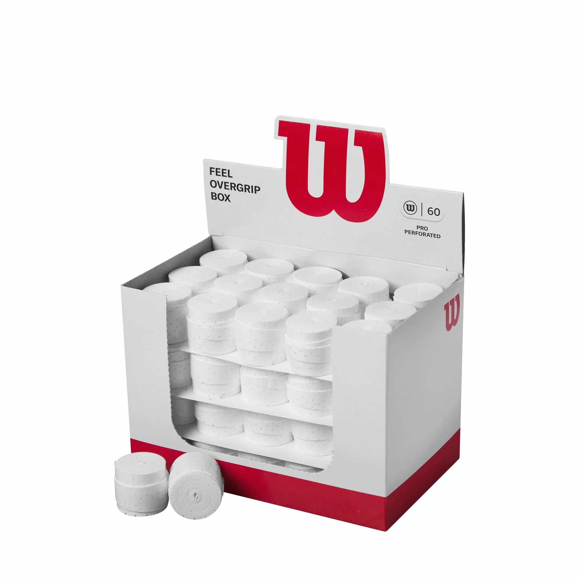 Wilson Pro Overgrip perforowany - 60 sztuk, biały
