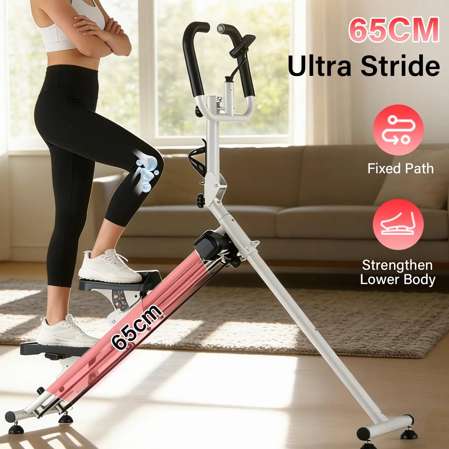 TODO Stepper schodowy do ćwiczeń w domu z 3 Trybami Treningu, kompaktowy składany pionowa maszyna wspinaczkowa, wyświetlaczem LCD, nośności 150kg