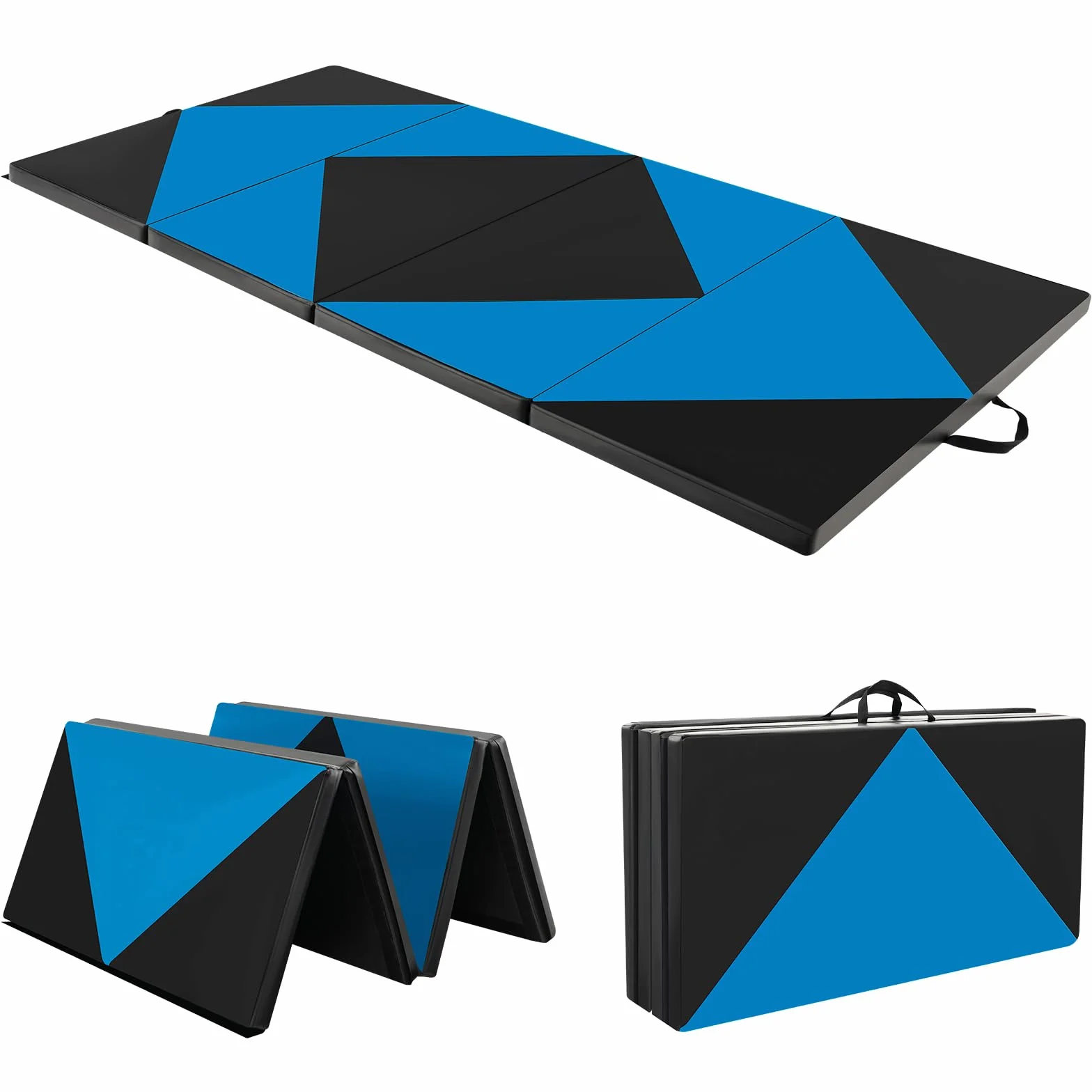 COSTWAY Miękka mata podłogowa, składana, 240 x 120/300 x 120 cm, przenośna, do jogi, mata gimnastyczna, składana mata do fitnessu
