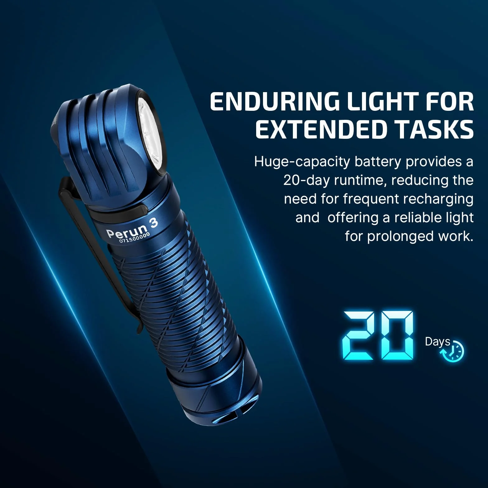 OLIGHT Perun 3 Akumulatorowa latarka czołowa LED, superjasna latarka czołowa o mocy 3000 lumenów z 7 trybami oświetlenia, czujnikiem, czerwonym opaską nocną