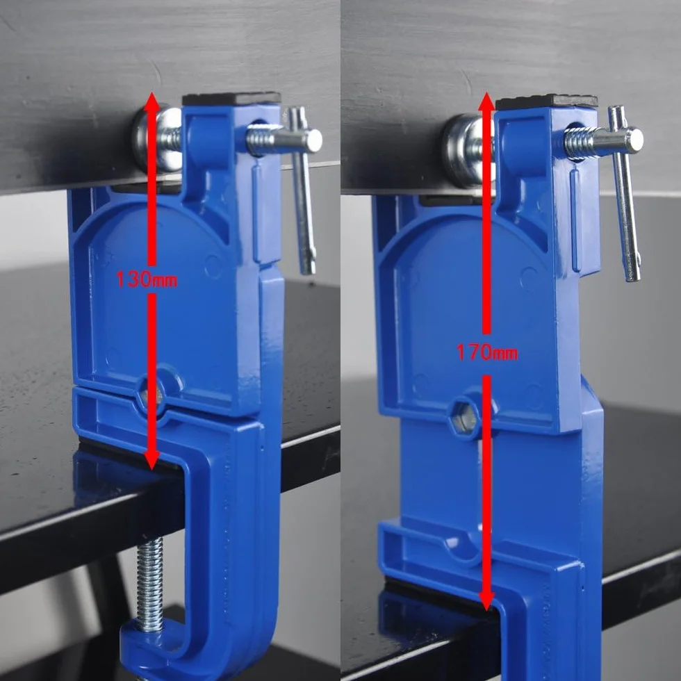 Xcman ALPINE SKI VISE BLUE morsa per sci in metallo regolabile altezza e angolazione