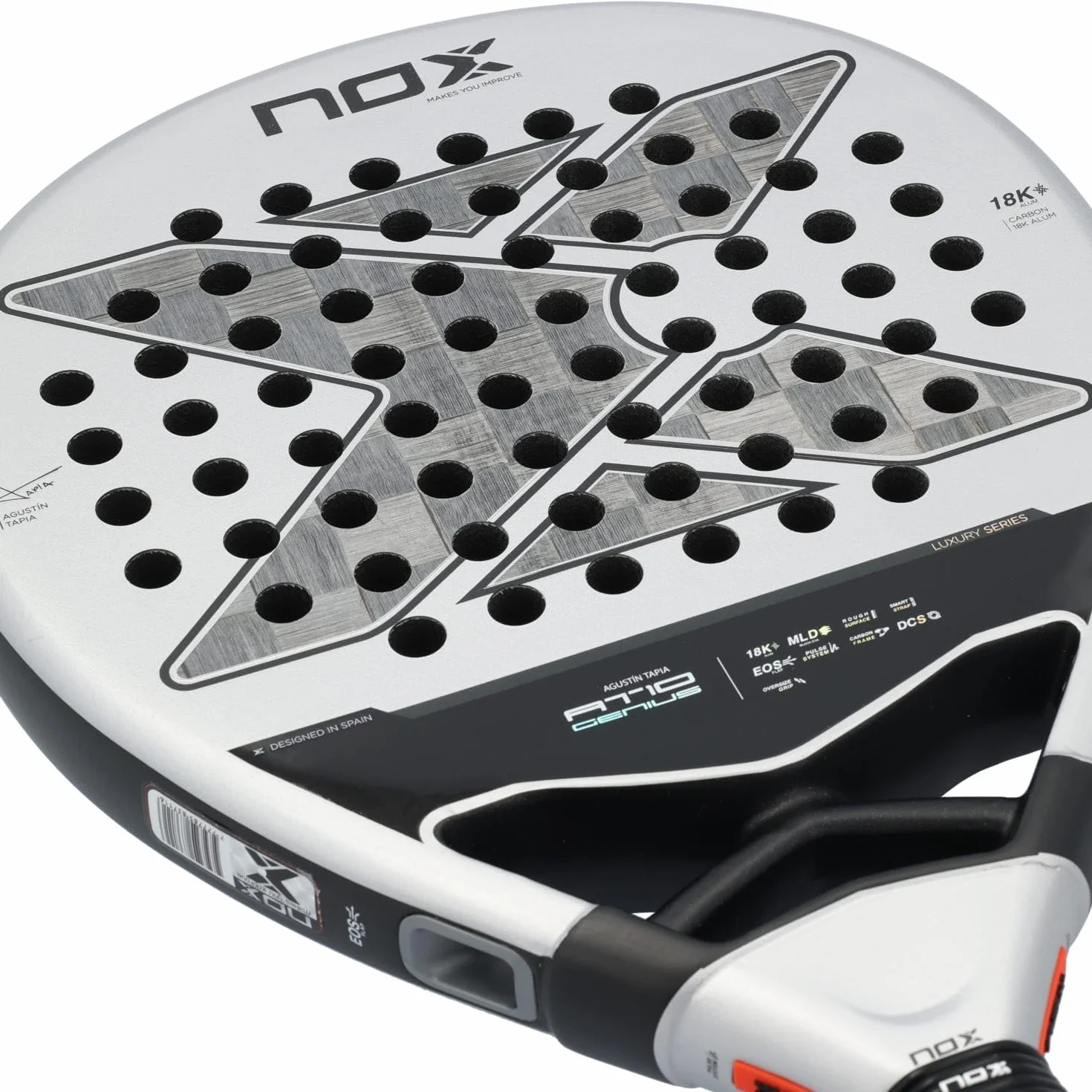 NOX NOX At10 Genius 18k By Agustin Tapia Padel Rakieta 360-375 gr