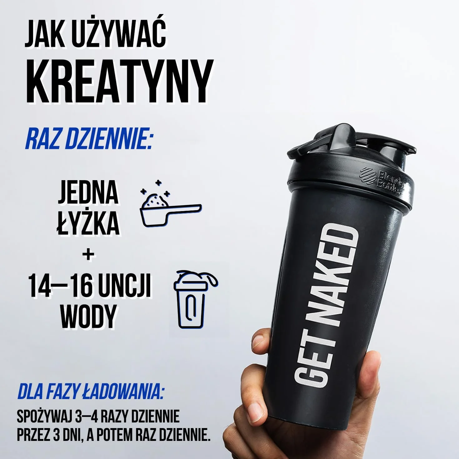 NAKED Czysty mikronizowany monohydrat kreatyny w proszku – bezsmakowy, 500 g – wegański, bez GMO, glutenu, soi i dodatków – wspomaga wzrost i siłę mięśni – 147 porcji