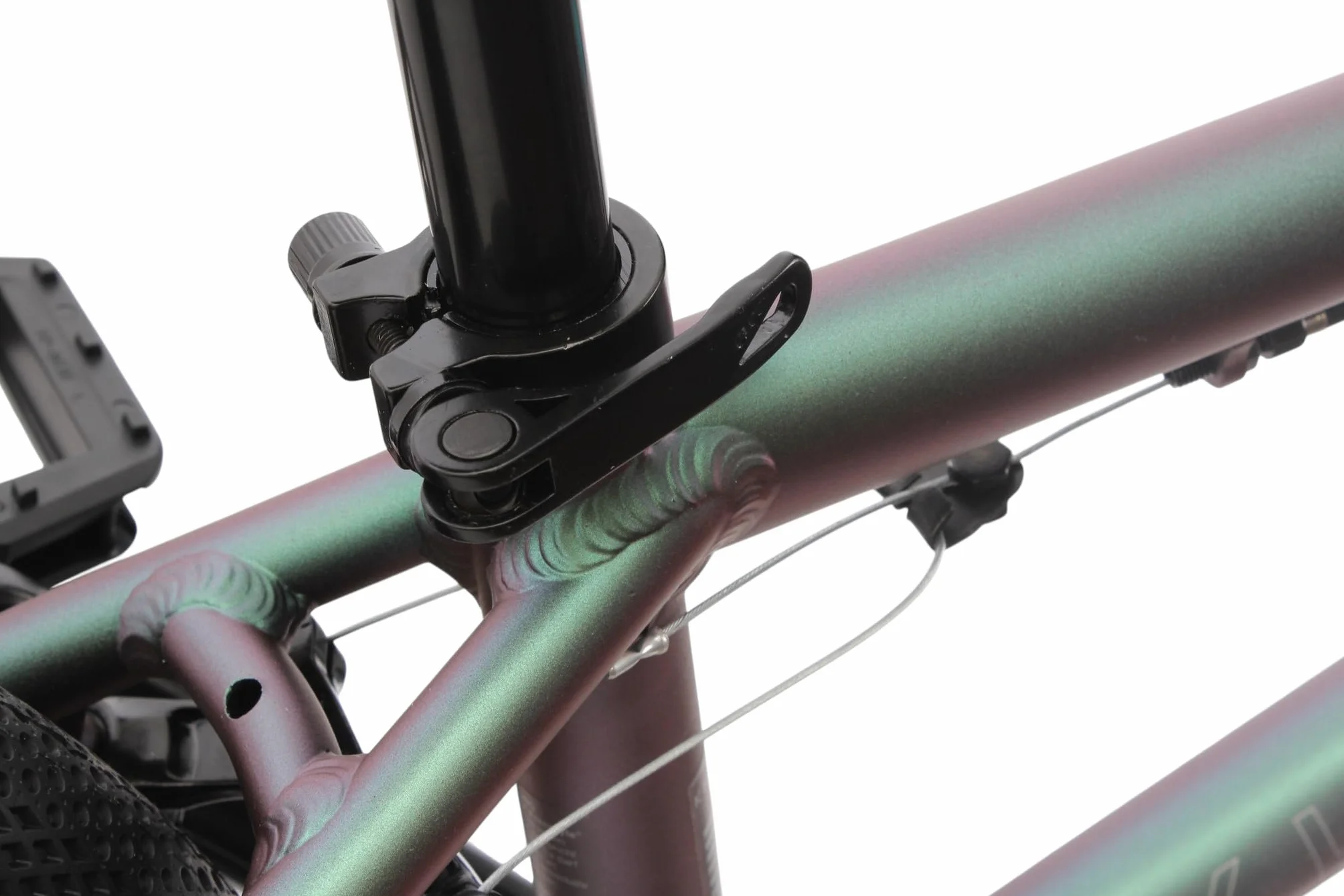 KHEbikes KHE Barcode LL rower BMX 20", 10,4 kg, aluminiowa rama, Affix Rotor, triki 360°, obręcze dwukomorowe, zielone klapki Flip Flop, 2025