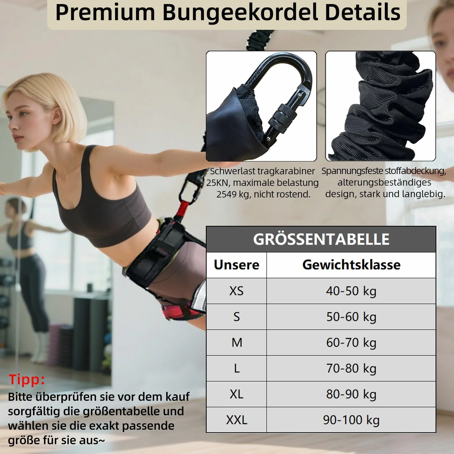 4DYoga Bungee zestaw taśm oporowych do dużych obciążeń trening fitness