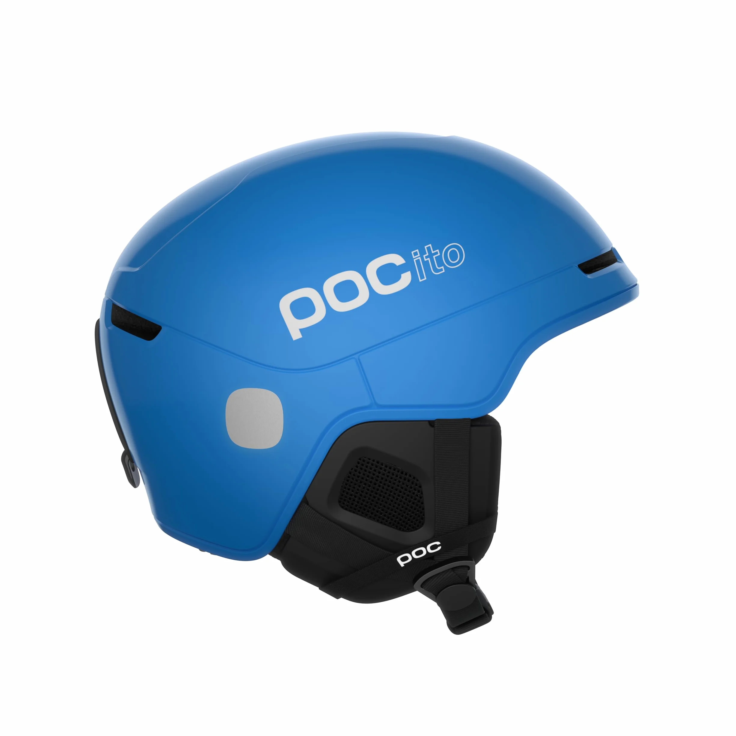 POC POCito Obex MIPS – lekki i regulowany kask narciarski i snowboardowy dla dzieci z odblaskiem RECCO, fluorescencyjny niebieski, XXS (48-52 cm)