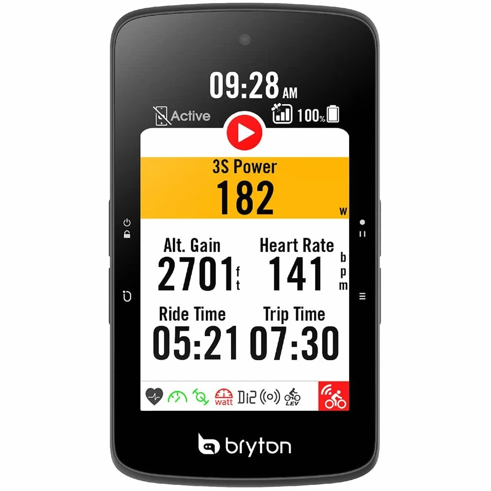 Bryton Rider S800T podwójny zestaw czujników pałąk kardio aluminiowy uchwyt przedni czarny uniwersalny