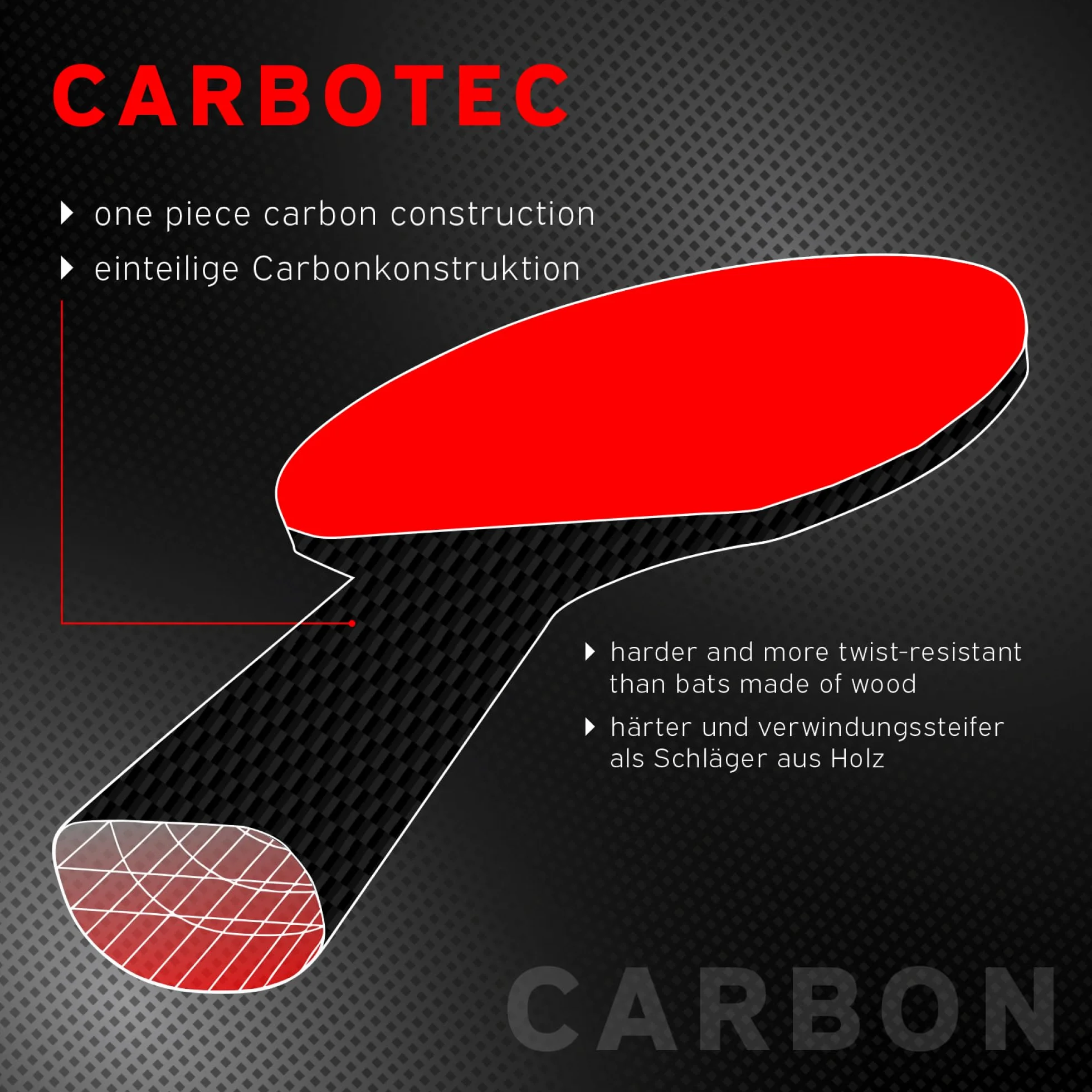 Schildkröt Rakieta do tenisa stołowego CarboTec 7000, wklęsła