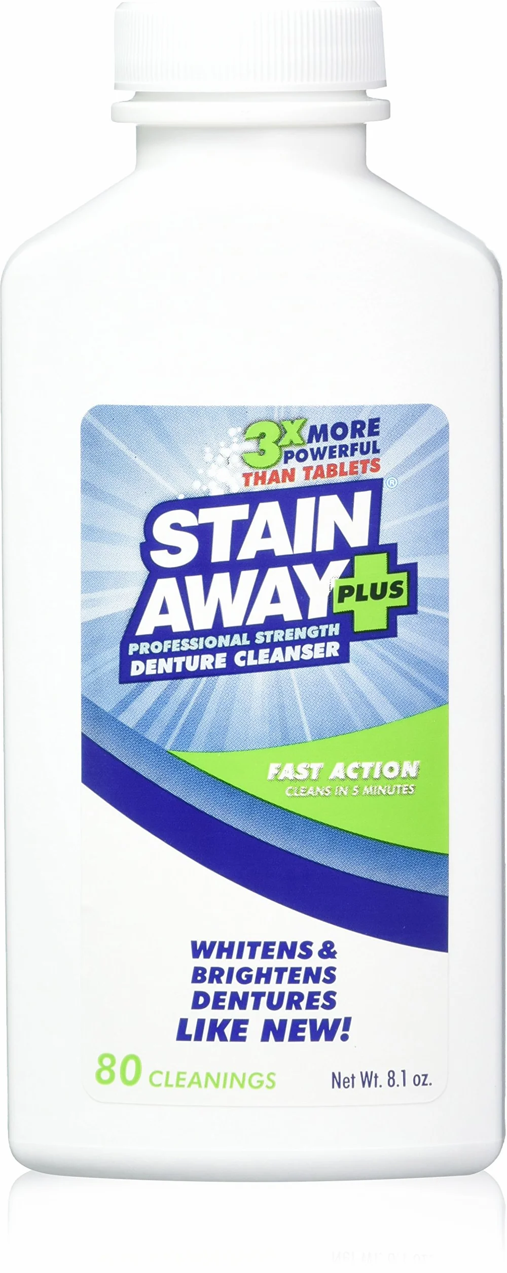Stain Away Stain Away Plus Denture Cleanser, 8.1 oz (Pack of 2) by Stain Away