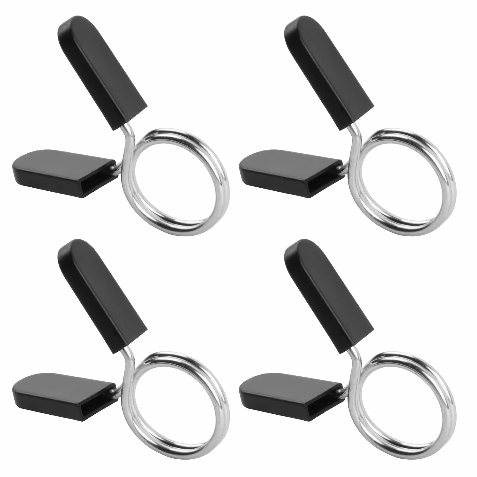 4 sztuki zapięcia do hantli, 30 mm, długie zaciski do kołnierza, zatrzaski blokujące, szybkie zamknięcie, do treningu podnoszenia ciężarów
