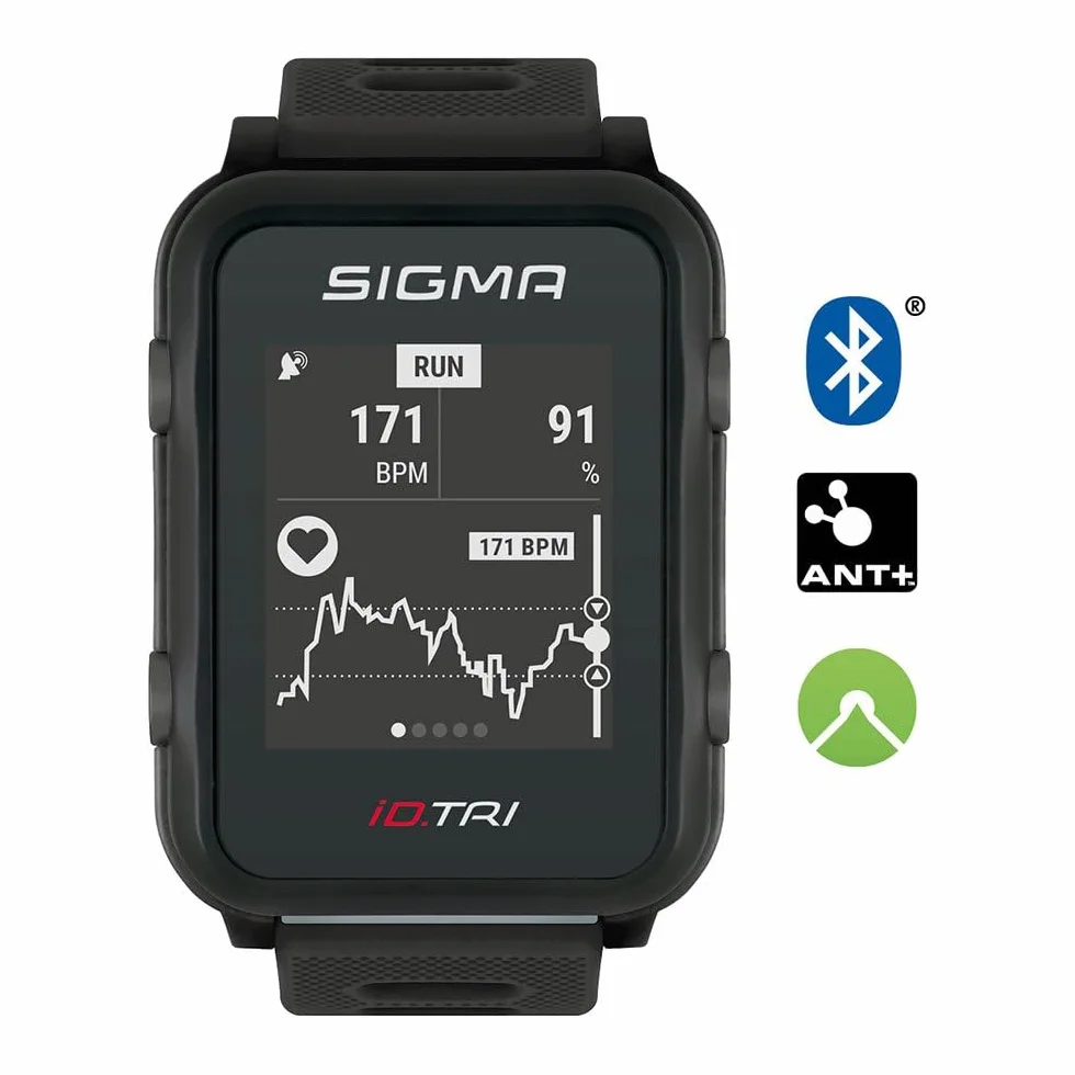 Sigma Sport iD.TRI Triathlon zegarek GPS z trybem treningowym Multisport, tętno na nadgarstku, wodoodporny