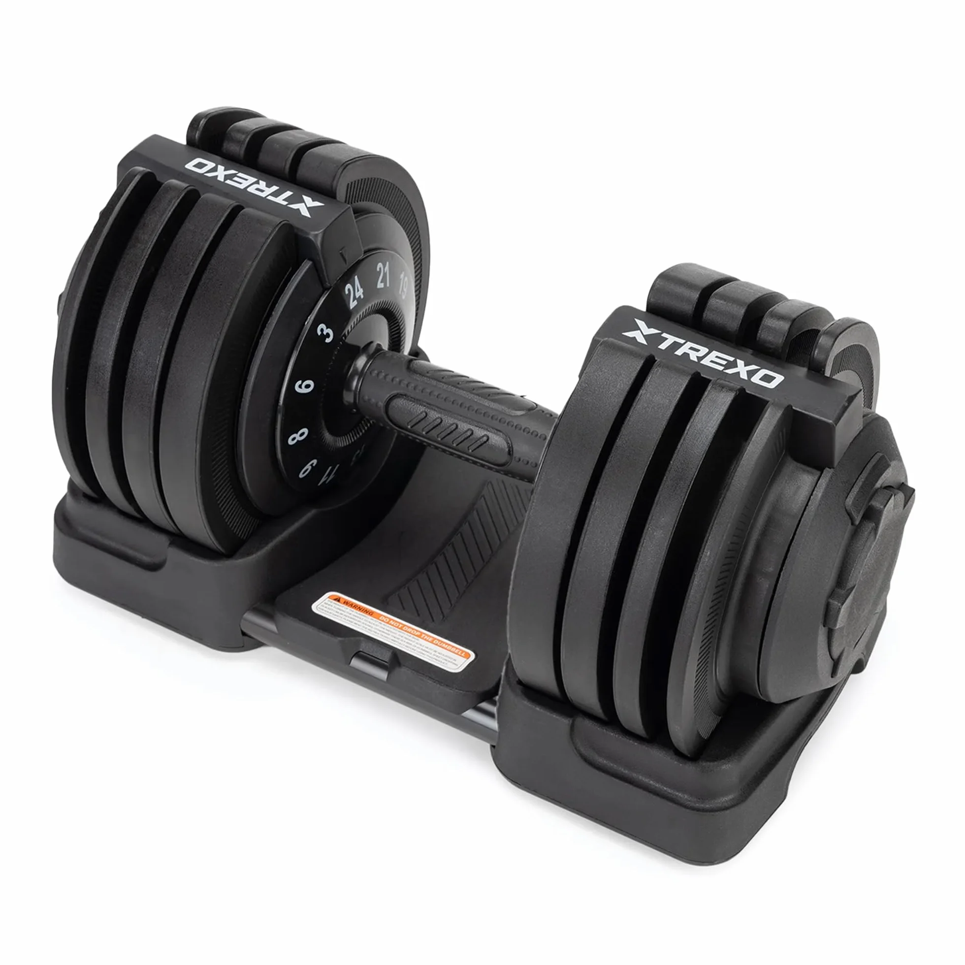 TREXO Hantel Regulowany 18-40 kg z Żelaza Antypoślizgowy Uchwyt