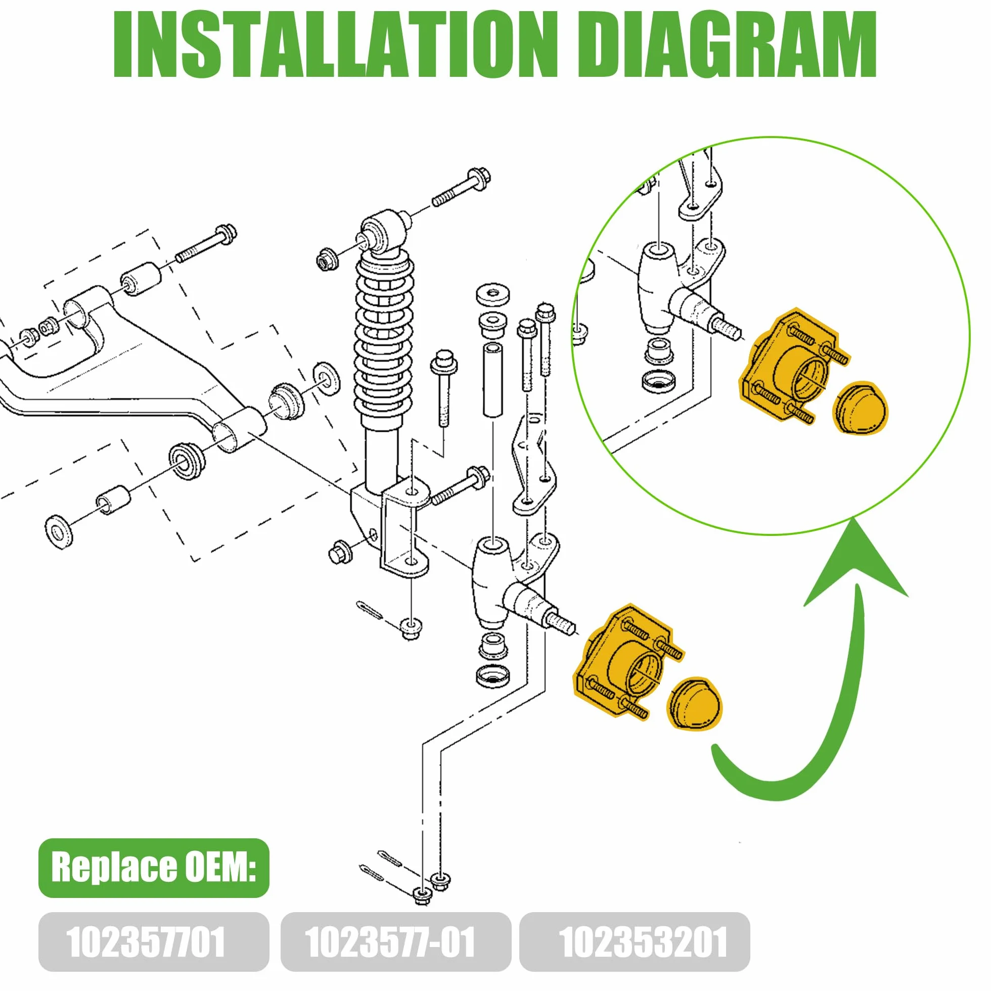 10L0L Piasta z aluminium przedniego koła pasuje do Yamaha G2/G8/G9/G14/G16/G19/G22/G29 gazowy lub elektryczny wózek golfowy JG5-WF511-10-00 (2 szt.)