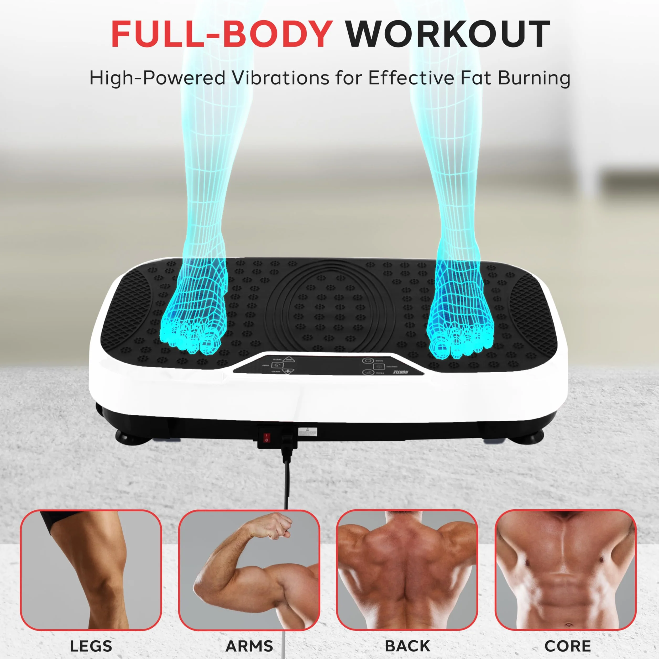 Hurtle Fitness maszyna do ćwiczeń wibracyjnych - domowa siłownia całościowa maszyna do ćwiczeń trener ćwiczeń szybka utrata masy ciała z taśmami oporowymi łatwy do przenoszenia pilot zdalnego