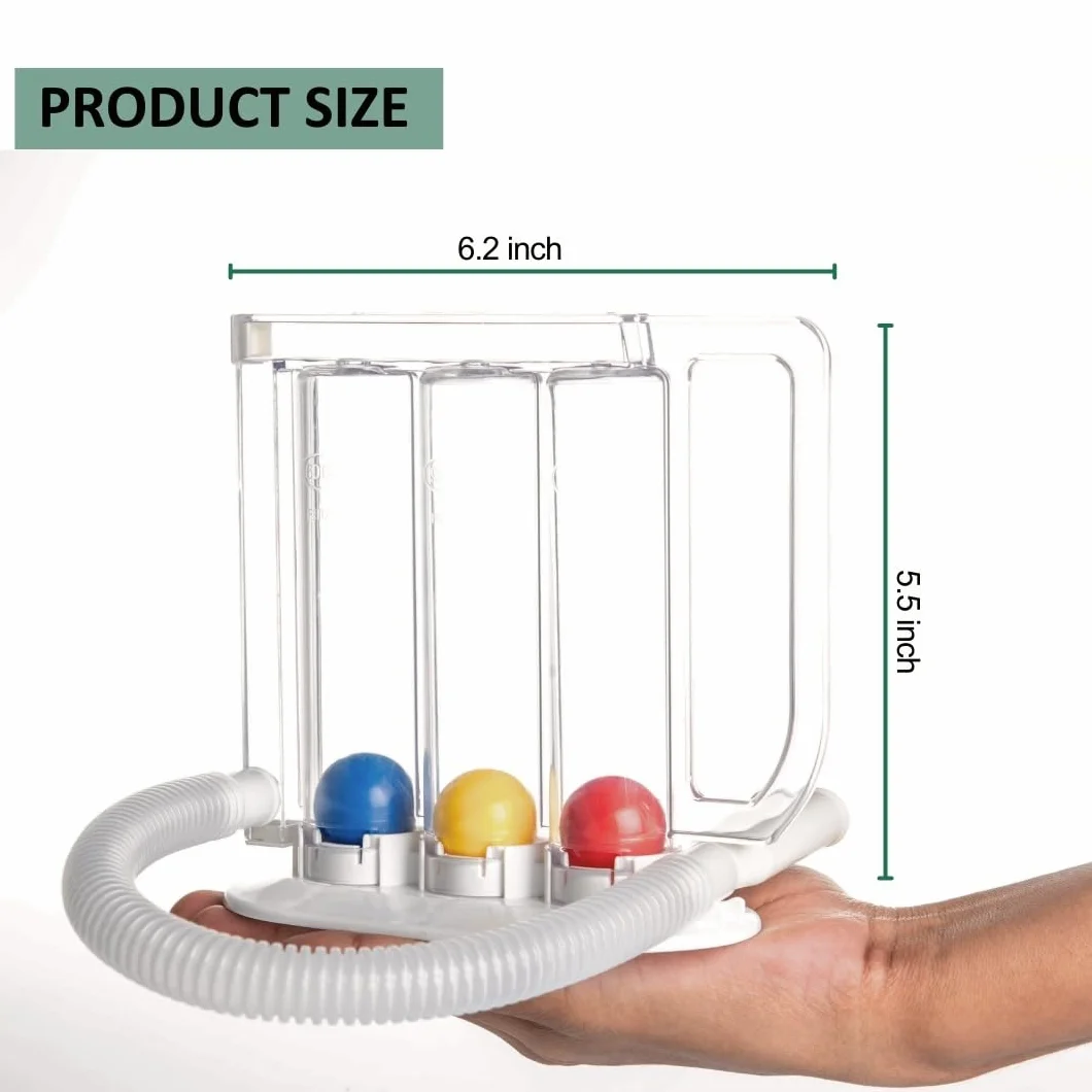 Wonder Care - 3 kulki motywacyjny spirometr | Ćwiczenie płuc głębokiego oddychania | zmywalne i higieniczne