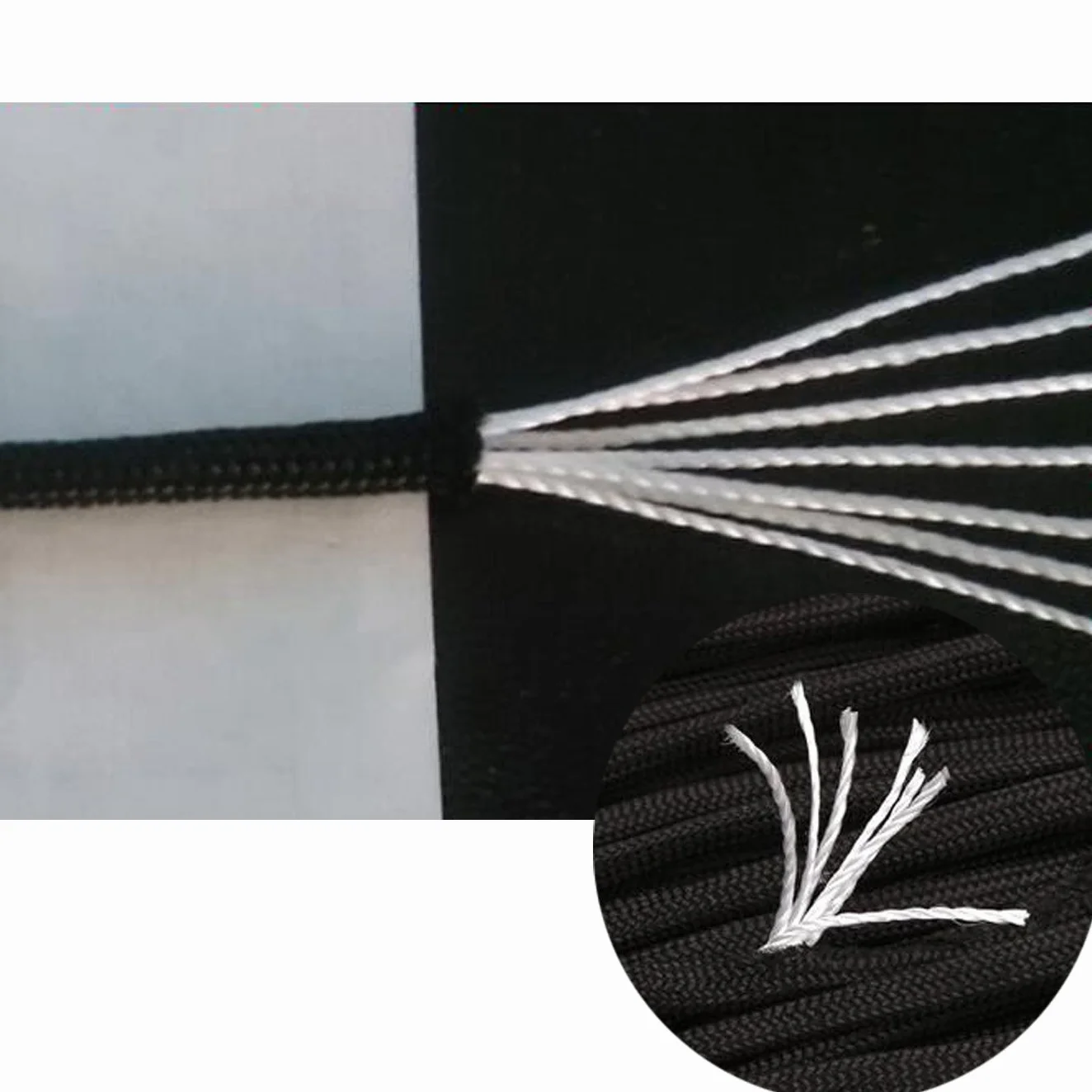 UOOOM 7 szt. linka paracord, linka spadochronowa, bezpieczna linka survivalowa, zestaw do samodzielnego wykonania, ręcznie tkana, 25 cm (kolorowe x 7 szt.)