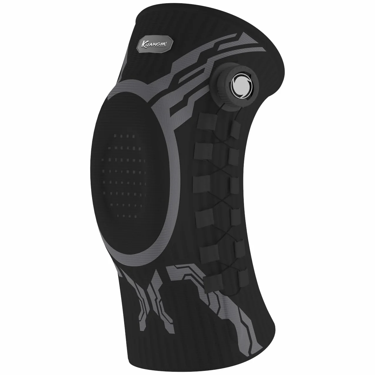 Kuangmi Stabilizator Kolana z Mechanicznym Pokrętłem – Regulowana Kompresja dla Lepszej Stabilizacji i Łagodzenia Bólu, do Sportu i Codziennego Użytku, B-L-XL