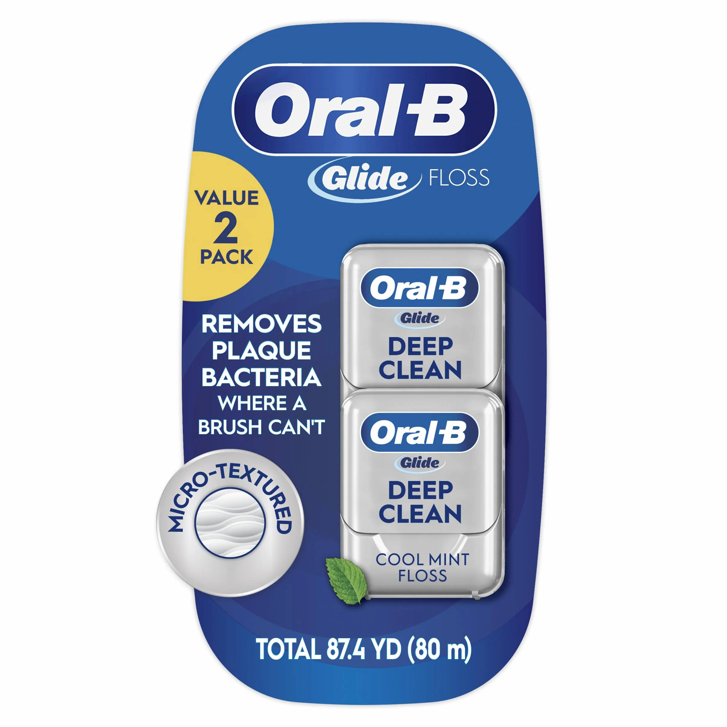 Oral-B Glide Pro-Health Deep Clean nić dentystyczna, chłodna mięta, 40 m, 2 sztuki