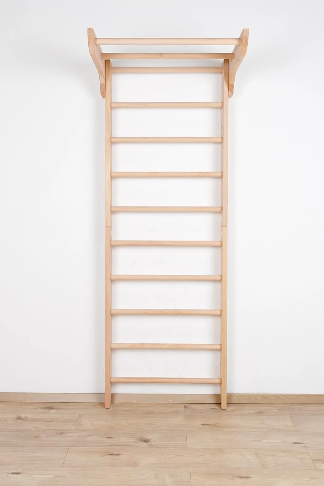 Ściana gimnastyczna drewniana "Kinder-1-220" – Drabinka Gimnastyczna dla Dzieci i Dorosłych, Wall Bar do Home Gym, Kids Room, Fitness, Ćwiczenia i Zabawa, Swedish Ladder, Wooden wall bar