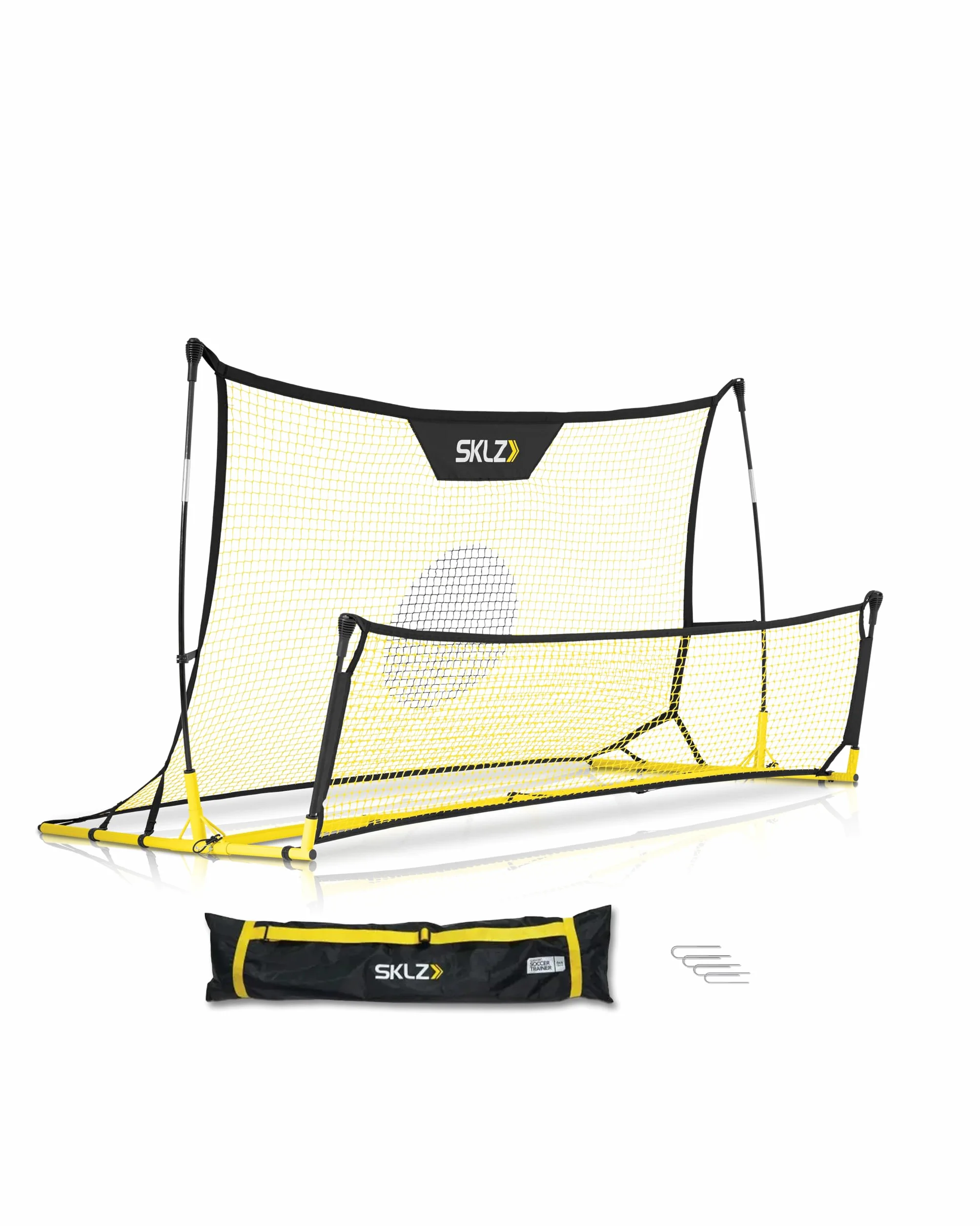 Sklz Uniseks Quickster Soccer Trainer 2312 Siatka do Bramki, Żółty/Czarny, 20 x 18 x 5 cm