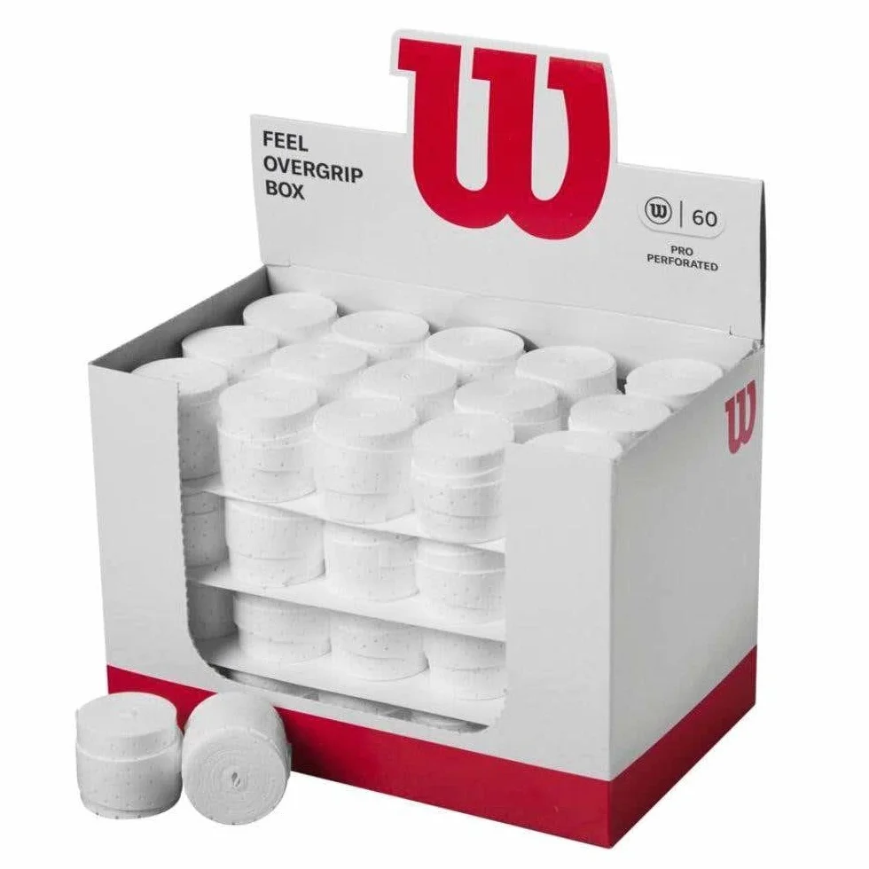 Wilson Pro Overgrip perforowany - 60 sztuk, biały