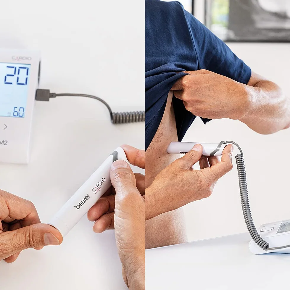 Beurer BM 96 ciśnieniomierz kardio z funkcją EKG pomiar ciśnienia krwi i tętna na ramieniu do wykrywania AFIC (AFib) zapobiegania udarom obwodu 22-42 cm