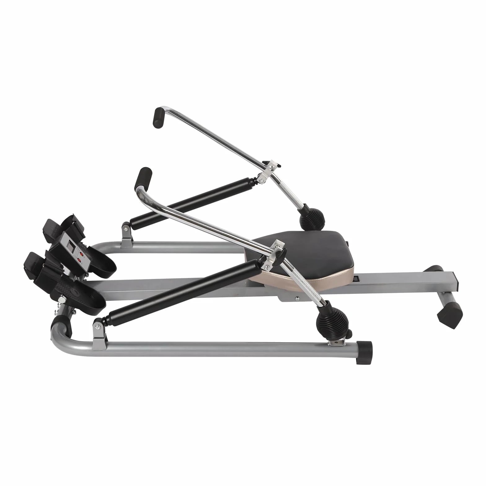 Wioślarz domowy, składany, hydrauliczny, regulowany z miękkim siedzeniem, wyświetlaczem LCD i długą jazdą, do ćwiczeń cardio i fitnessu w domu, wytrzymałość do 55 kg