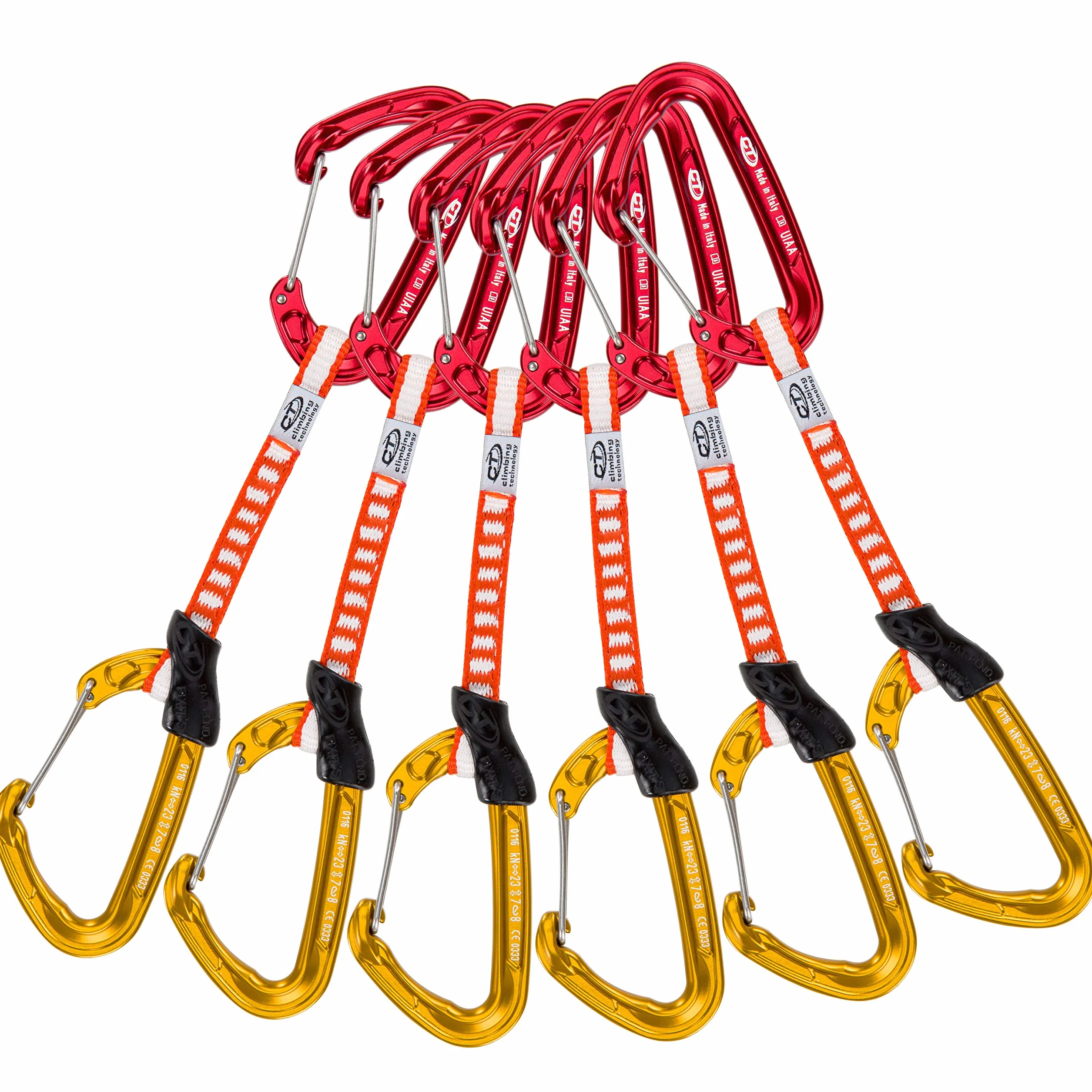 Climbing Technology Fly-Weight Evo Set DY, Przesłanie Unisex – Dorosły, Czerwony/Złoty, 12 cm
