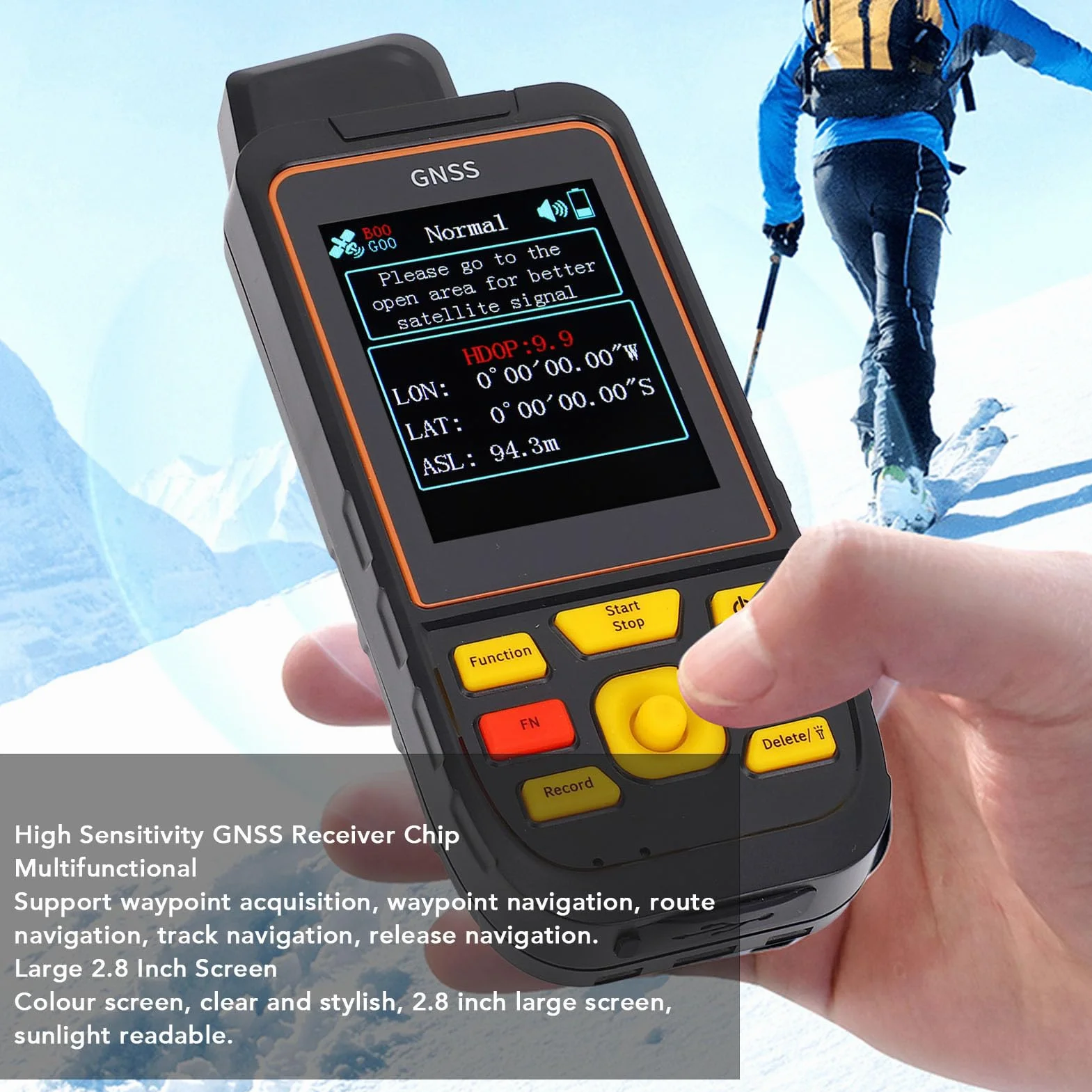 Ręczny Miernik Gruntu GPS, Miernik Geodezyjny D6E Odbiornik GNSS Miernik Gruntu GPS Dokładność 2 M