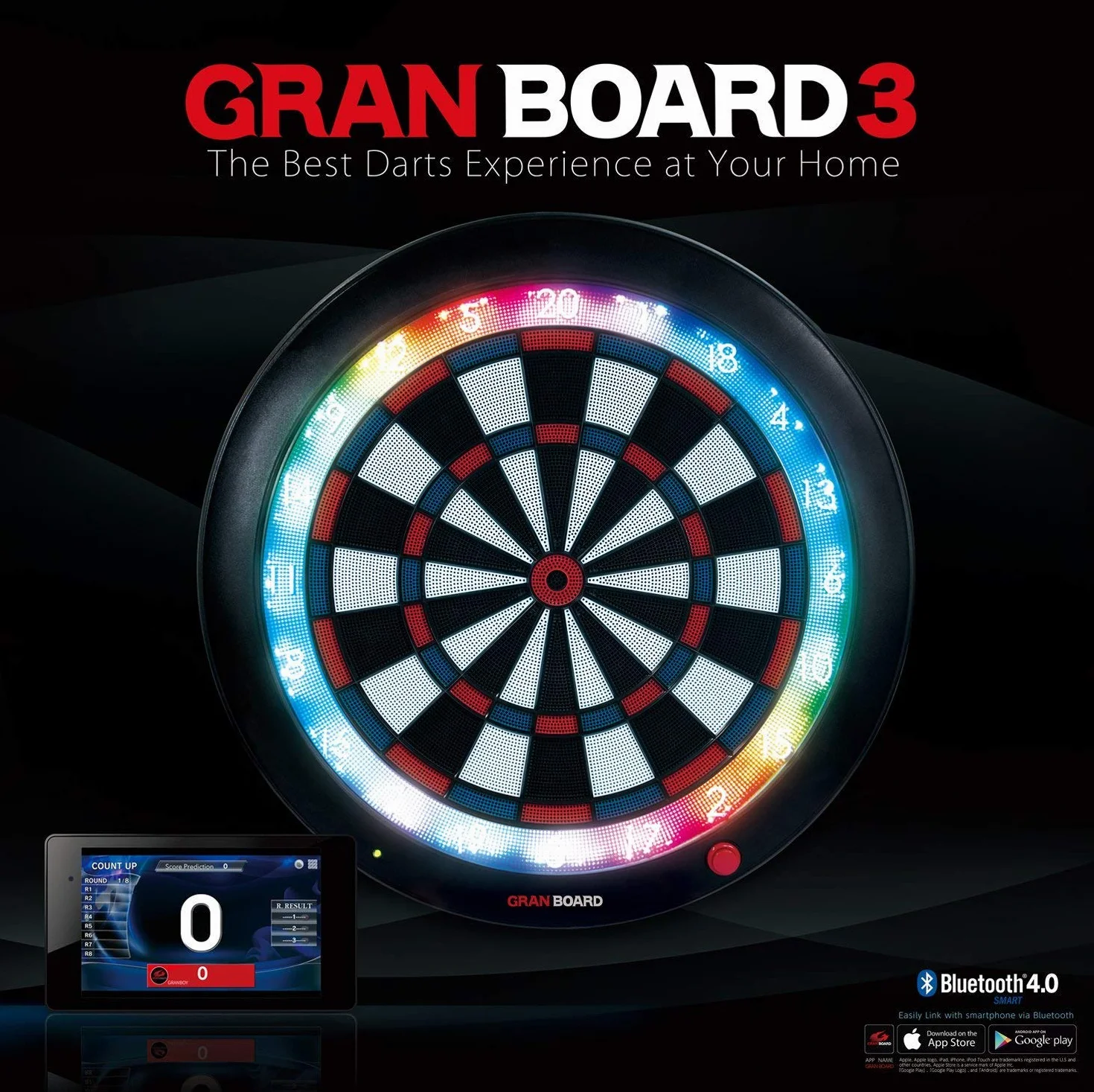 Gran Board 3s LED tarcza do darta niebieska zestaw 100 zdjęć i rzutek