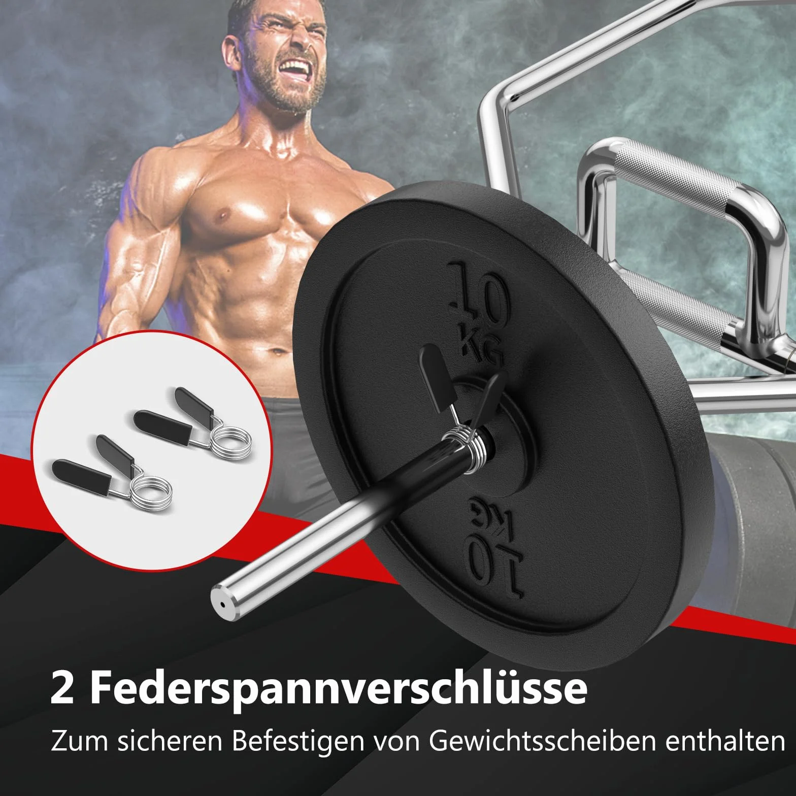 GOPLUS Trap Bar, sześciokątny drążek ze stali o obciążeniu do 226 kg, sztanga ze składanym uchwytem, radełkowanie i zamknięcie sprężynowe, drążek sześciokątny do przysiadów i martwego ciągu, srebrny