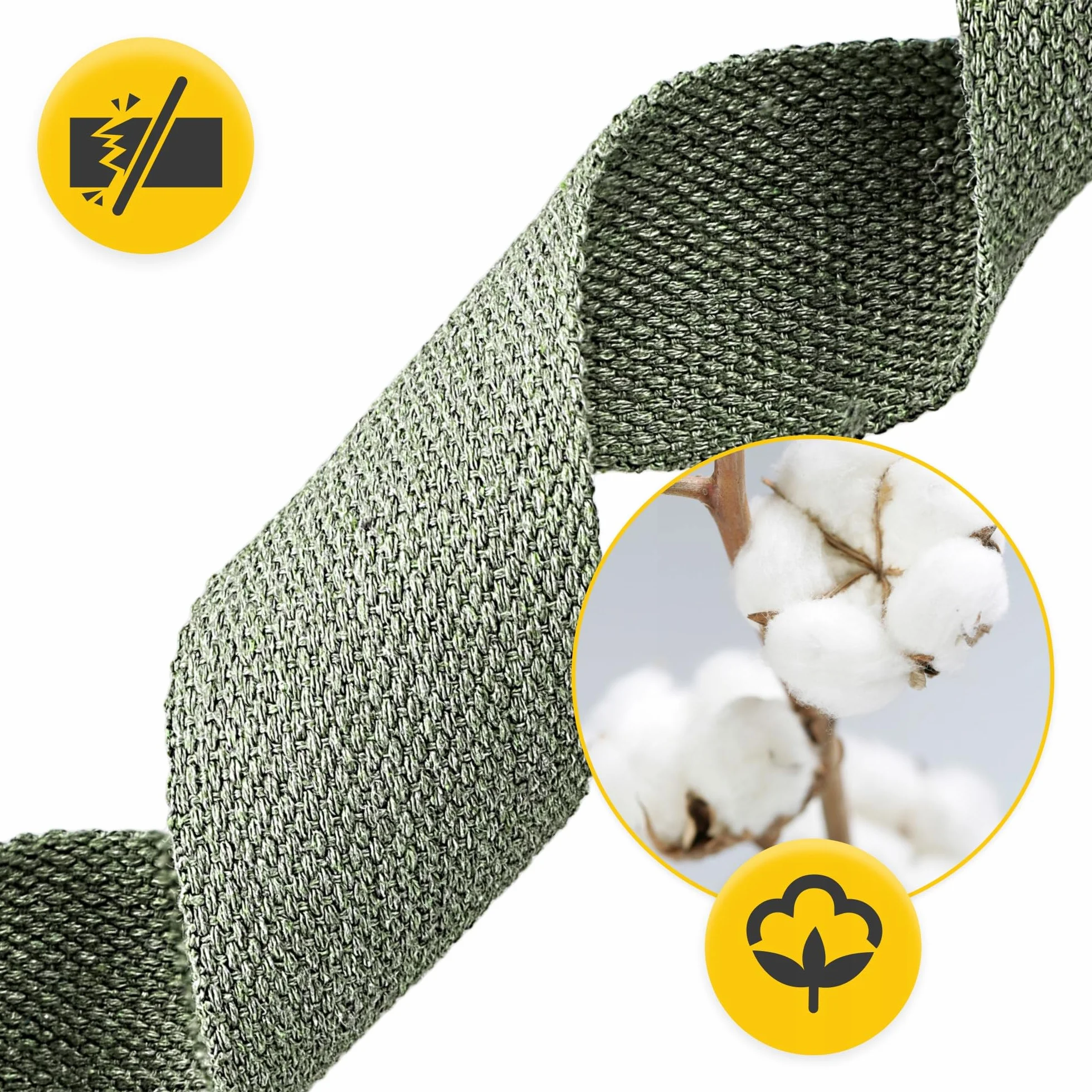 PASEK DO JOGI ROZCIĄGANIA YOGA BELT TAŚMA MATERIAŁOWA DO STRETCHINGU 3 m