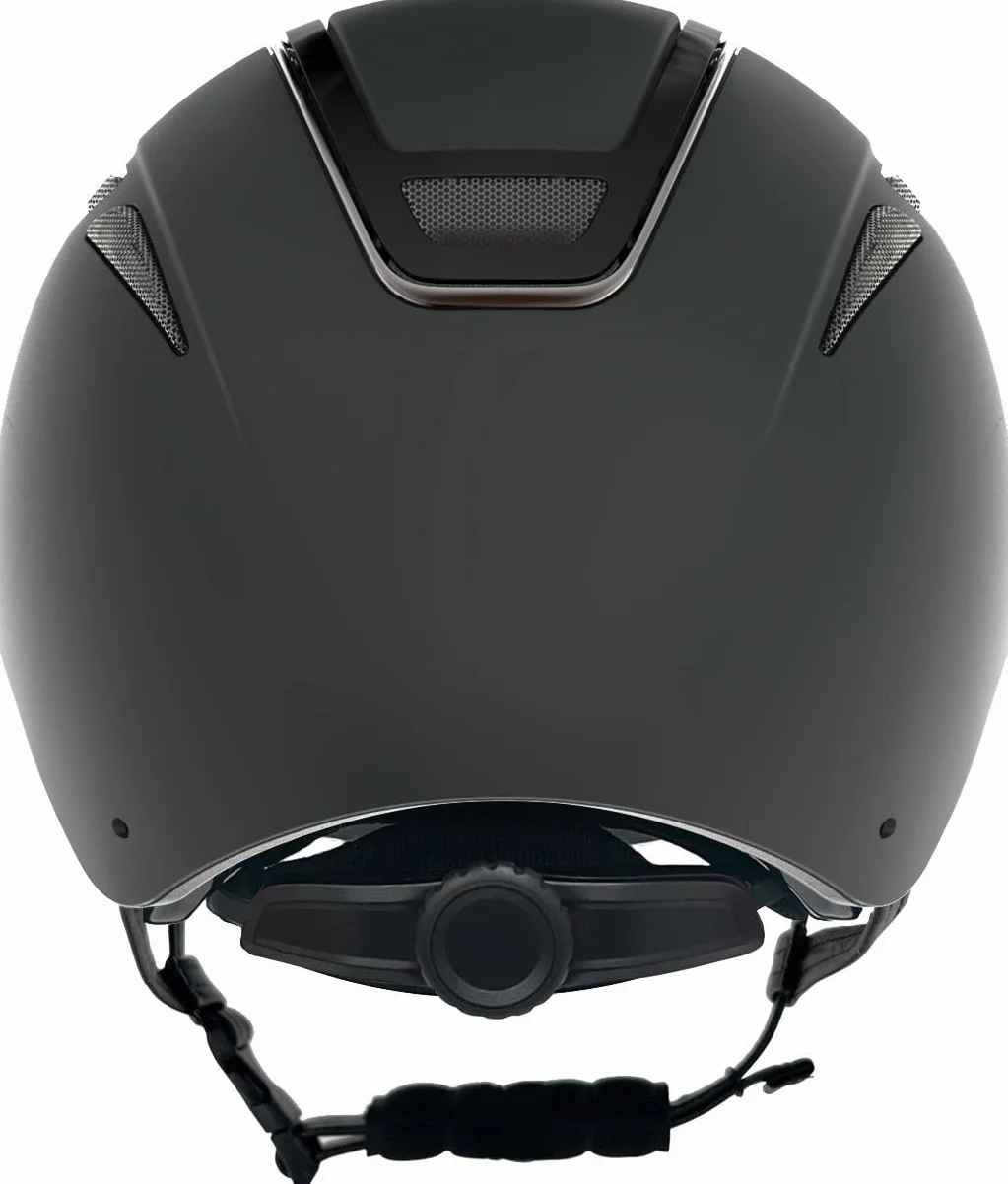Cavalliero kask jeździecki Elite, kask jeździecki dla kobiet, Optymalna wentylacja, paski z ekoskóry, Wyjmowana tapicerka, twardy zewnętrzny kołpak z ABS, kolor czarny, L/59-61cm