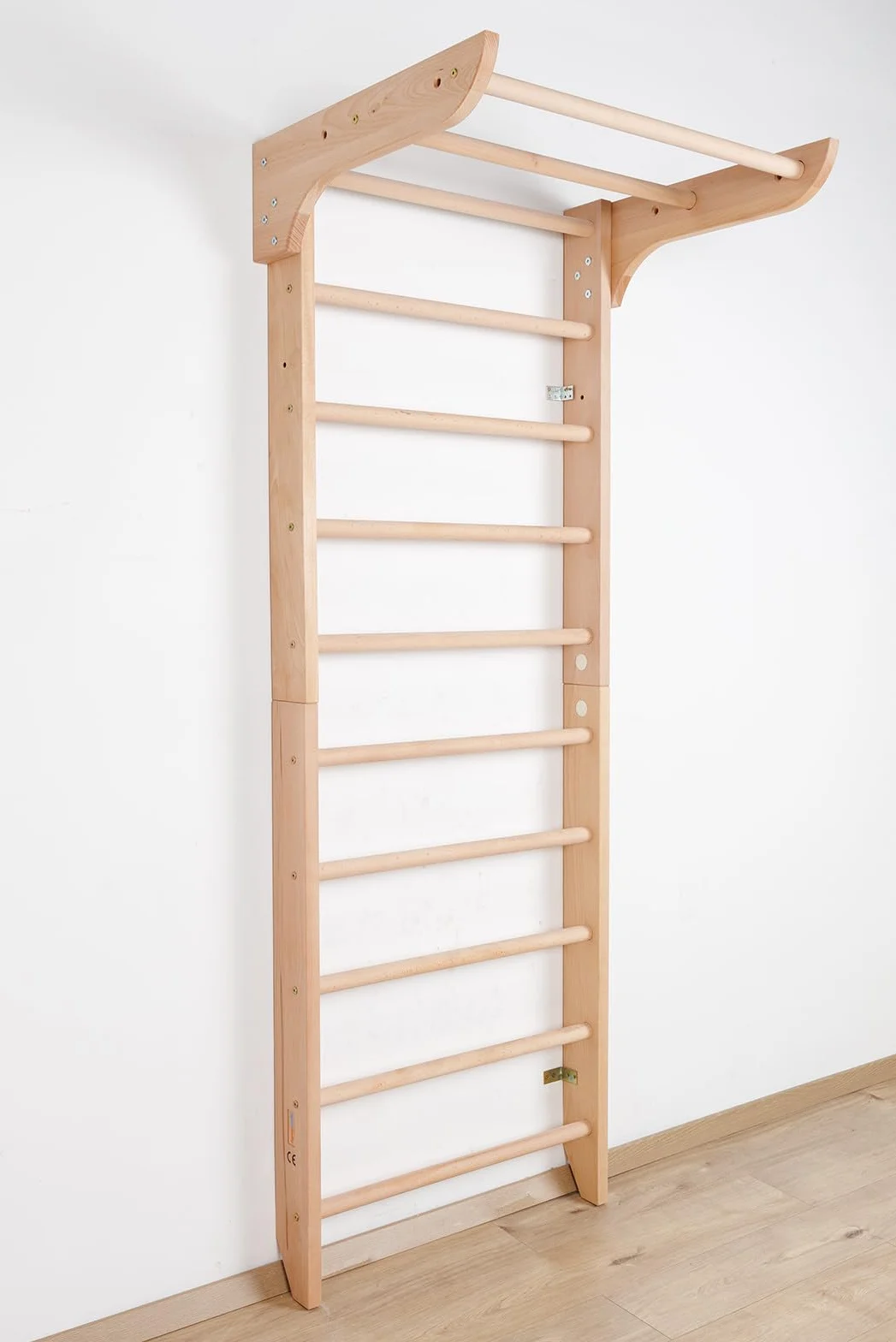 Ściana gimnastyczna drewniana "Kinder-1-220" – Drabinka Gimnastyczna dla Dzieci i Dorosłych, Wall Bar do Home Gym, Kids Room, Fitness, Ćwiczenia i Zabawa, Swedish Ladder, Wooden wall bar