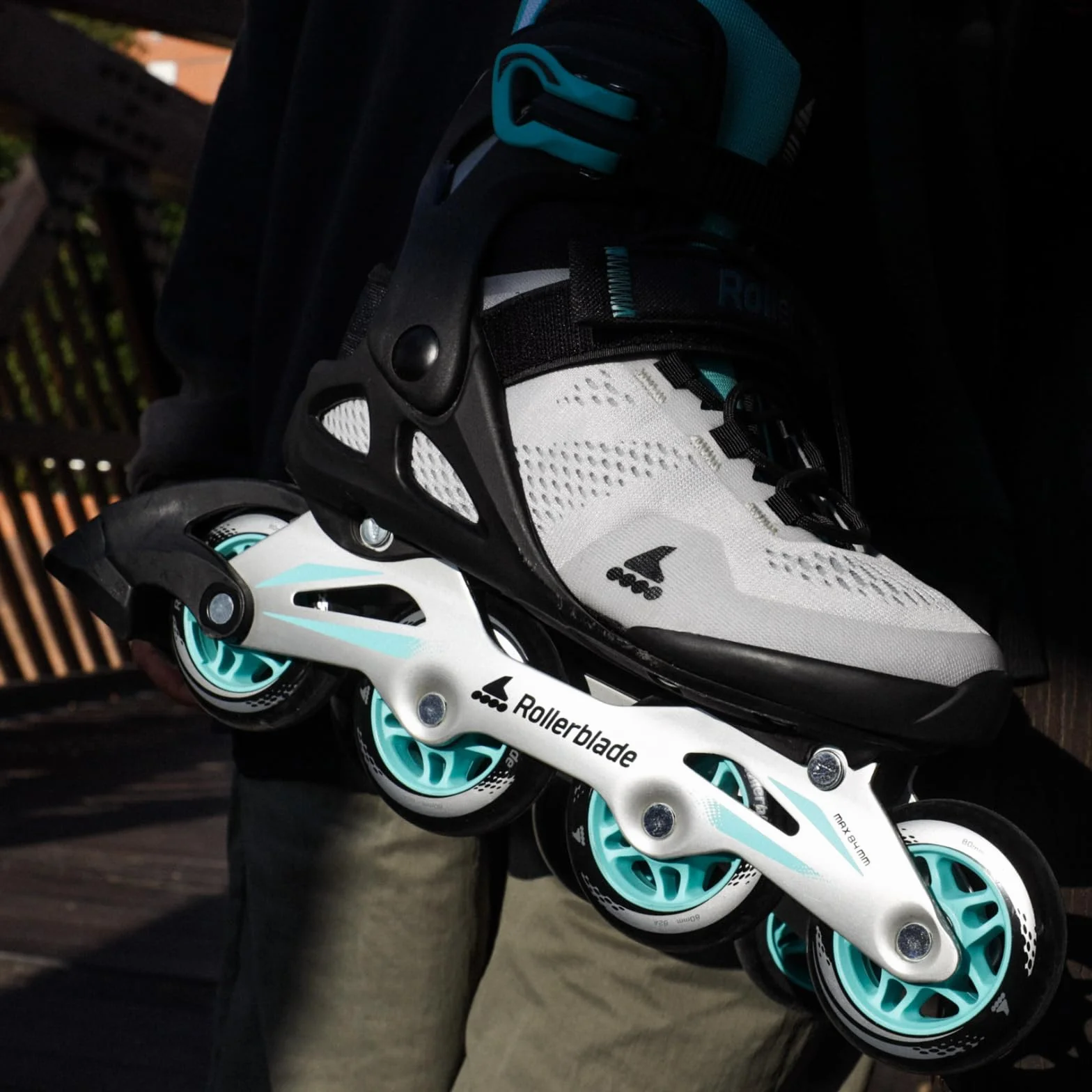 Rollerblade MACROBLADE 80 W damskie łyżworolki dla początkujących szare koralowe