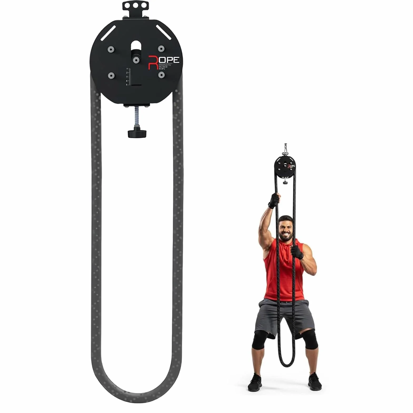 Endless Rope trener linowy, z regulowanym oporem, linka nylonowa klasy premium, 400 cm, do ćwiczeń chwytu, ramion, pleców i koordynacji